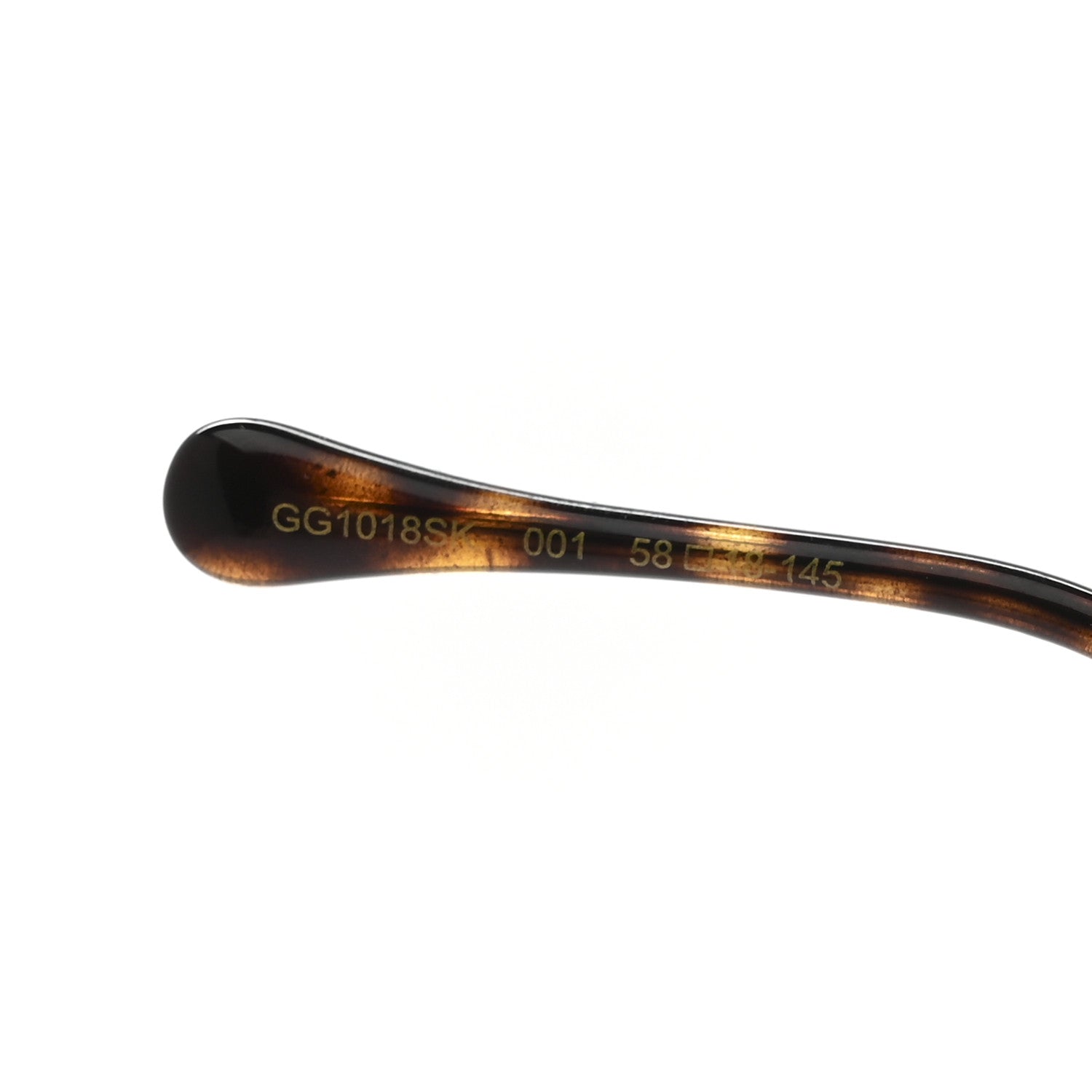 Metal Horsebit Square Frame Sunglasses GG1018SK Gold