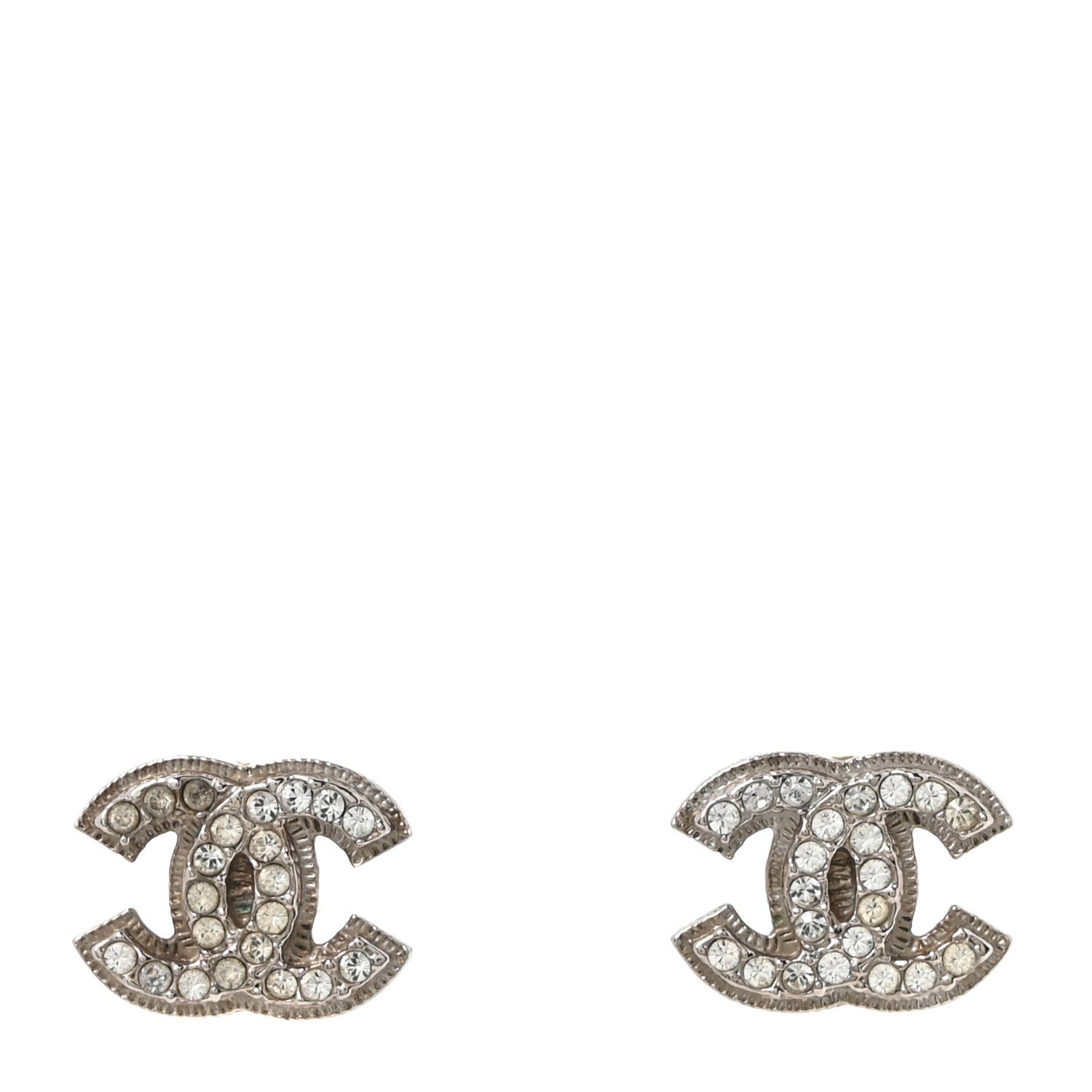 Crystal Timeless CC Earrings Silver