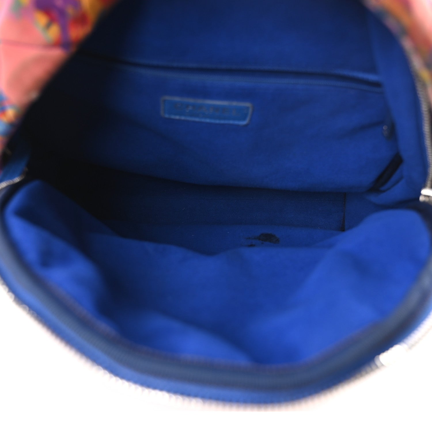 Foulard Fabric Quilted Printed Backpack Pink