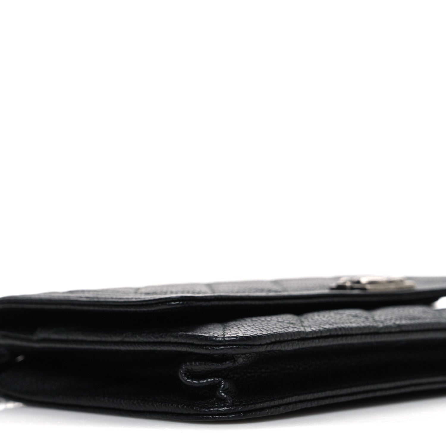Caviar Quilted Boy Wallet On Chain WOC Black