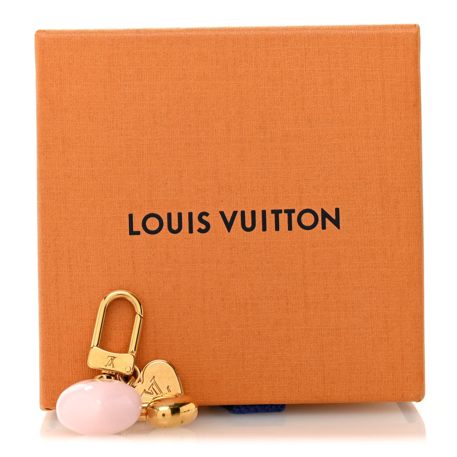 Micro Charms LV Heart Bag Charm Key Holder Gold