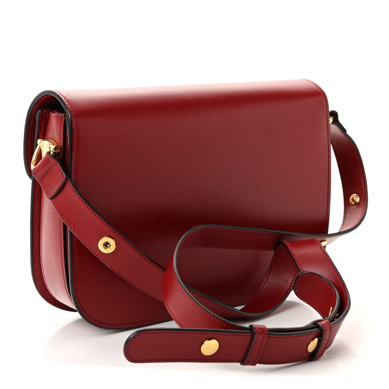 Azalea Calfskin Horsebit 1955 Shoulder Bag New Cherry Red
