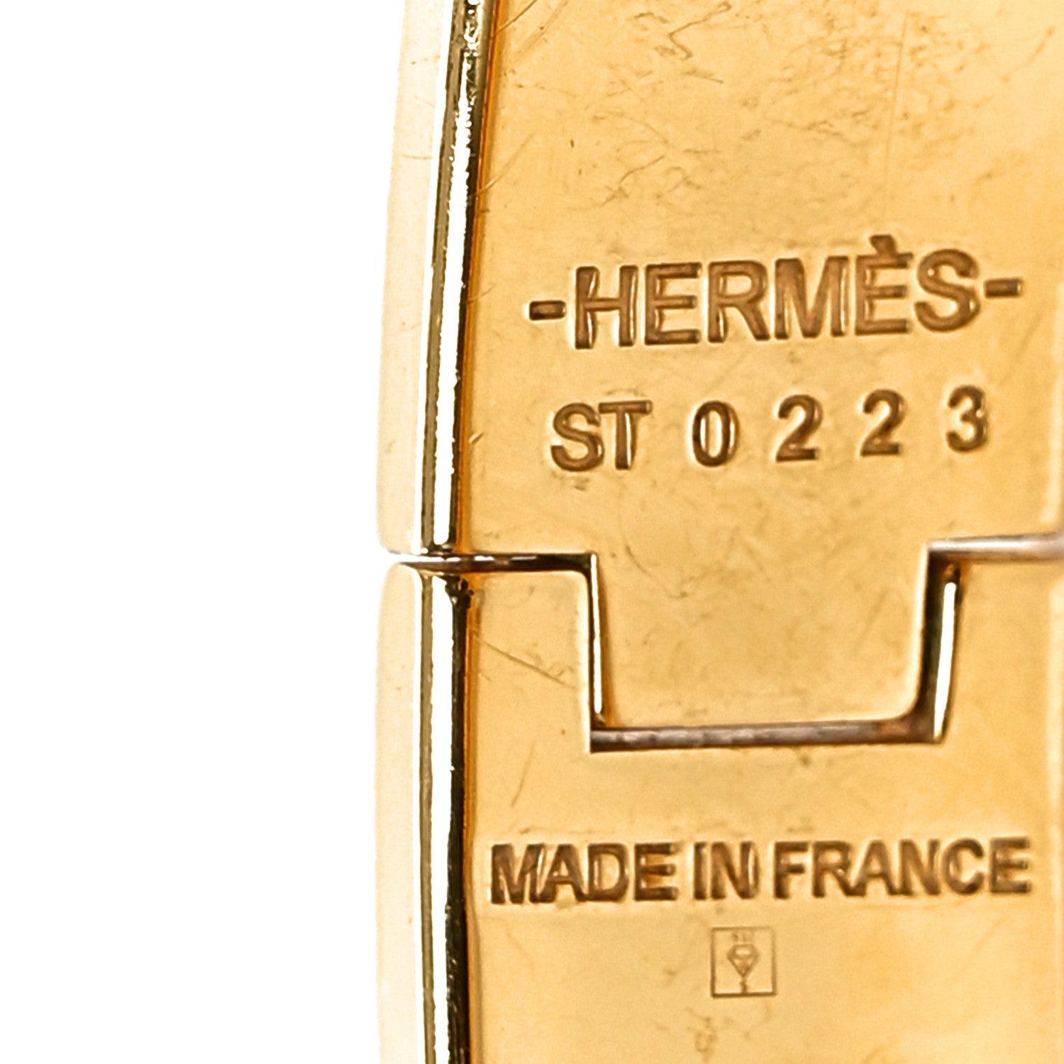 Enamel Narrow Clic Clac H Bracelet PM White