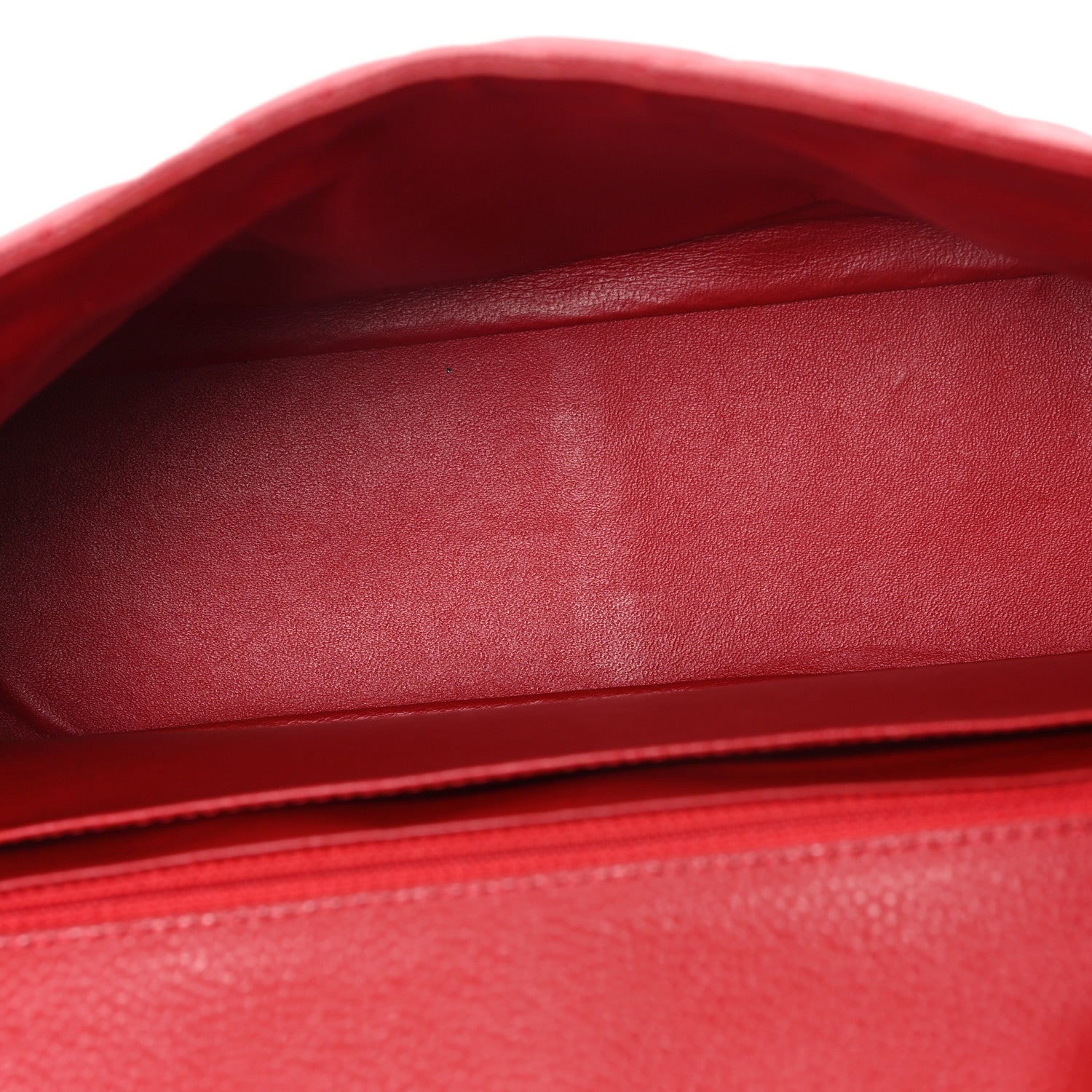 Caviar Quilted Jumbo Single Flap Red