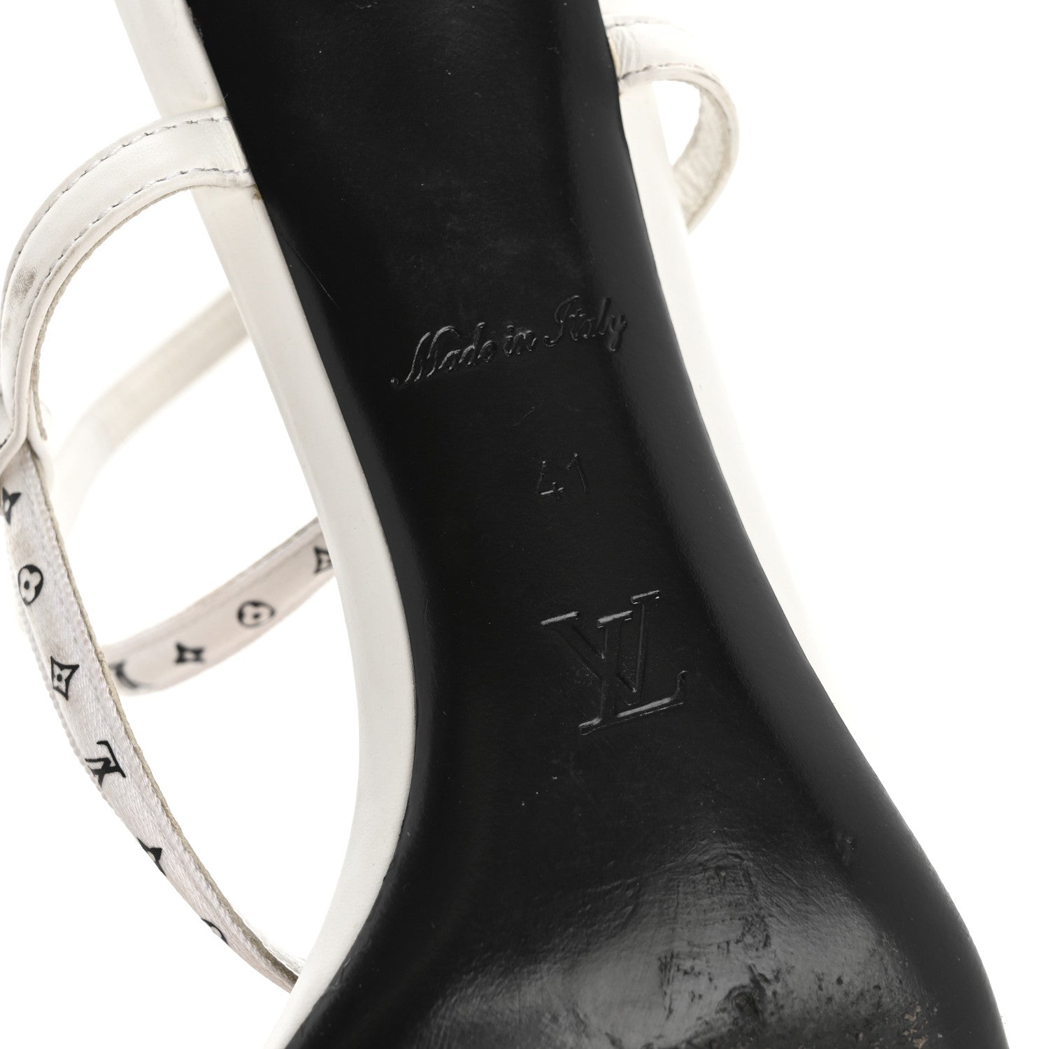Satin Calfskin Citizen Sandal 41 White