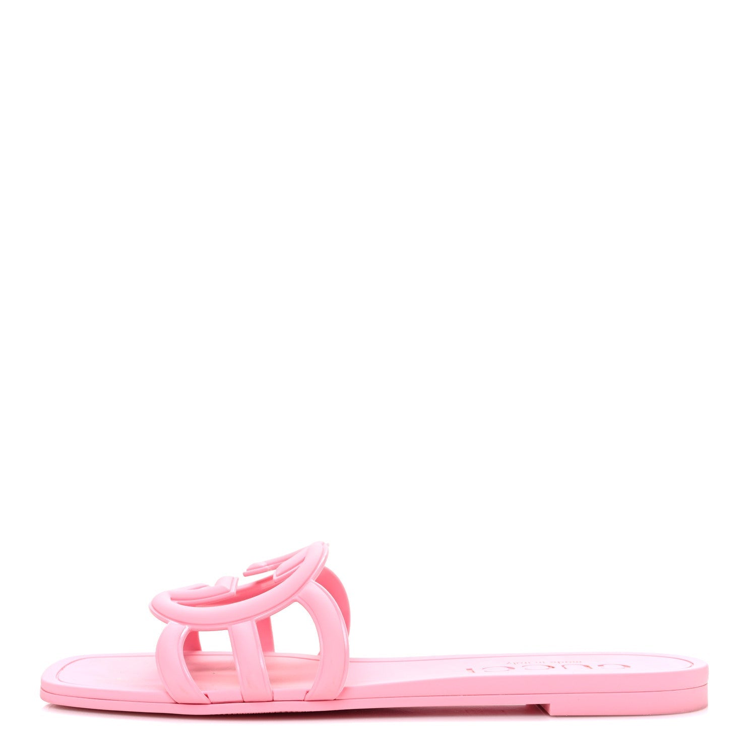Rubber Interlocking G Womens Slide Sandals 38 Wild Rose