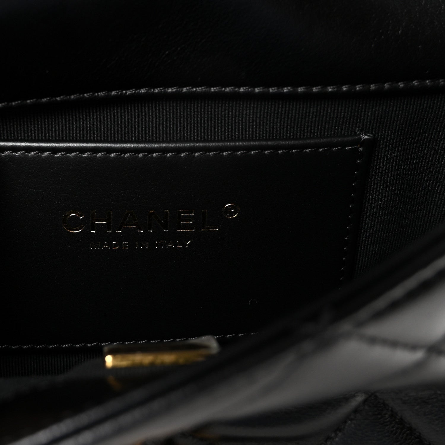 Lambskin Quilted Braided CC Mini Flap Black