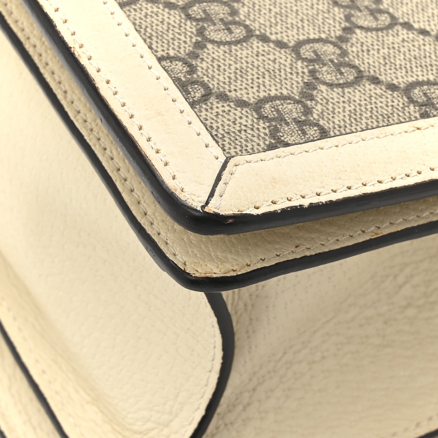 GG Supreme Monogram Small Queen Margaret Top Handle Bag White