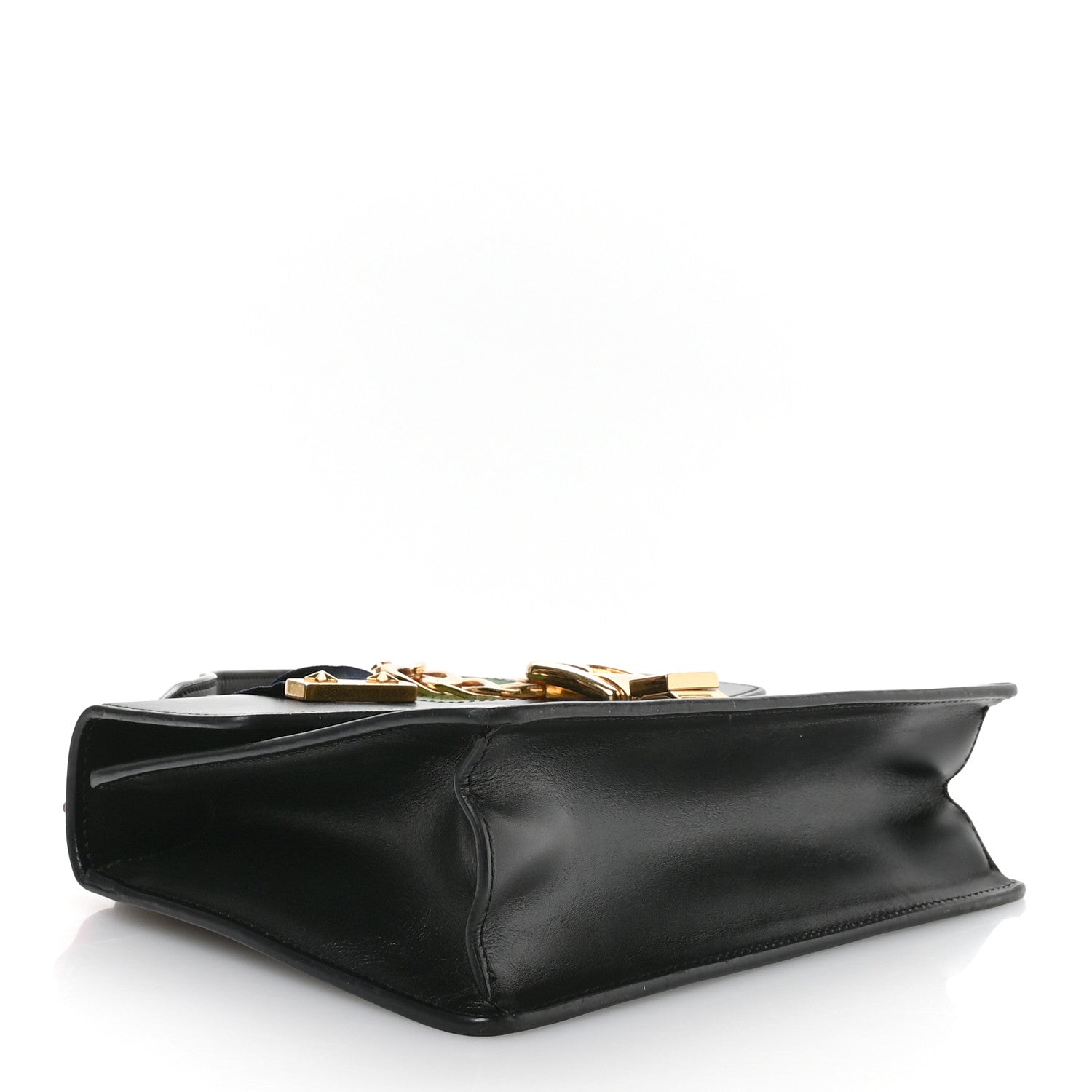Calfskin Small Sylvie Shoulder Bag Black