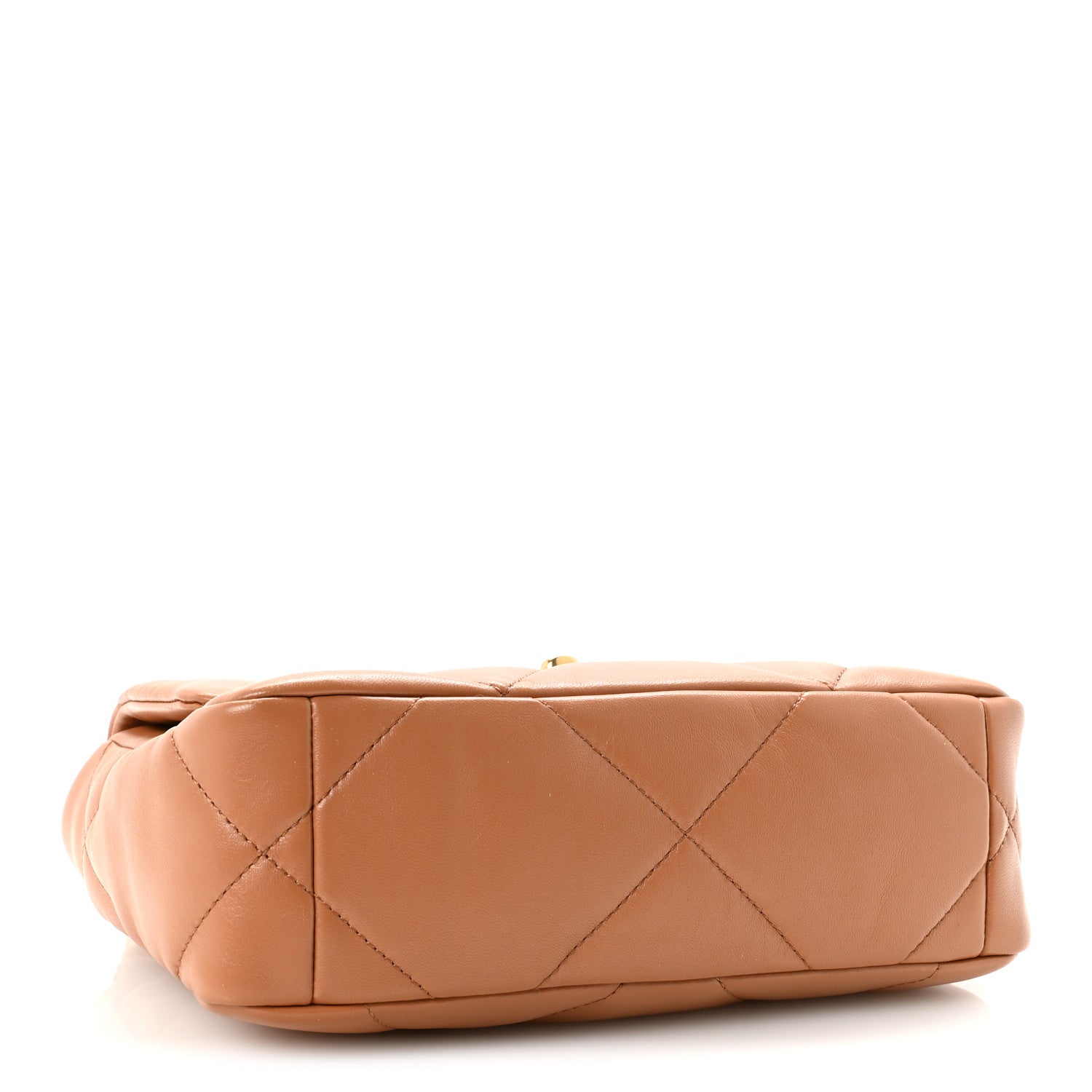 Lambskin Quilted Medium Chanel 19 Flap Brown