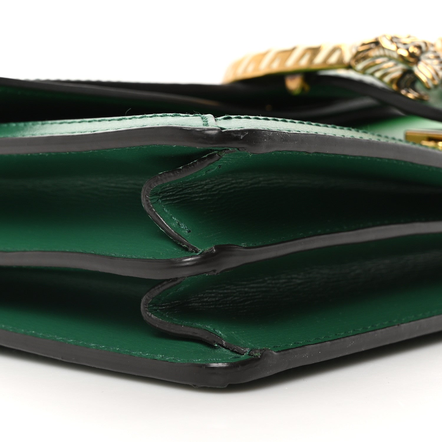 Azalea Calfskin Enamel Small Dionysus Shoulder Bag New Shamarock Emerald Off White