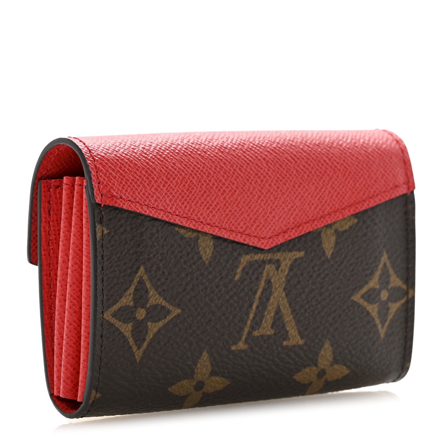 Monogram Sarah Multicartes Coquelicot
