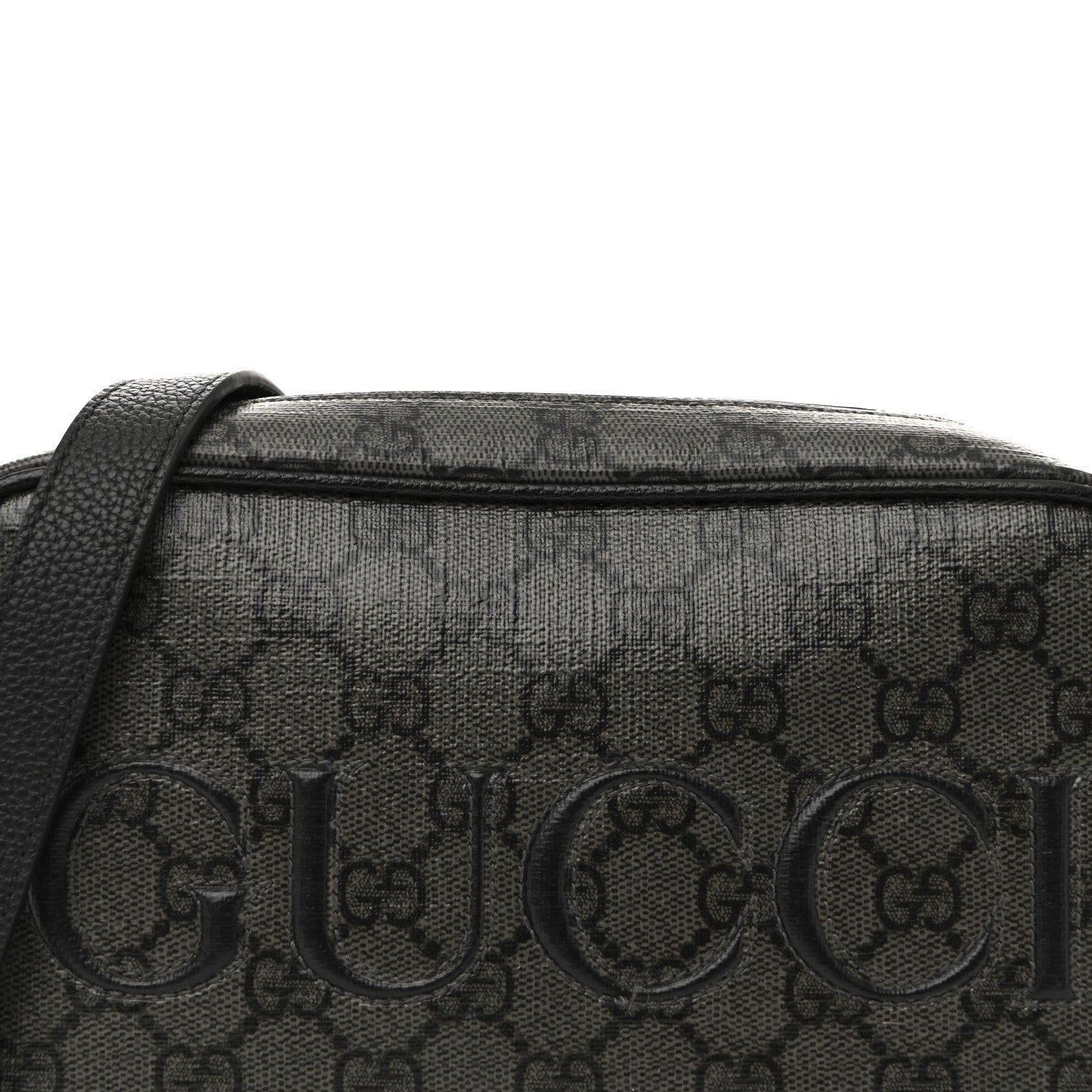 GG Supreme Monogram Mini Shoulder Bag Grey Black