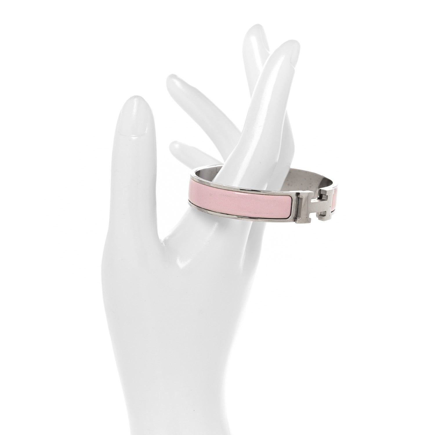 Enamel Narrow Clic Clac H Bracelet PM Rose Candeur