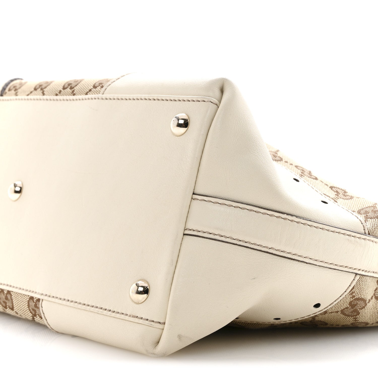 Monogram Large Punch Tote Off White