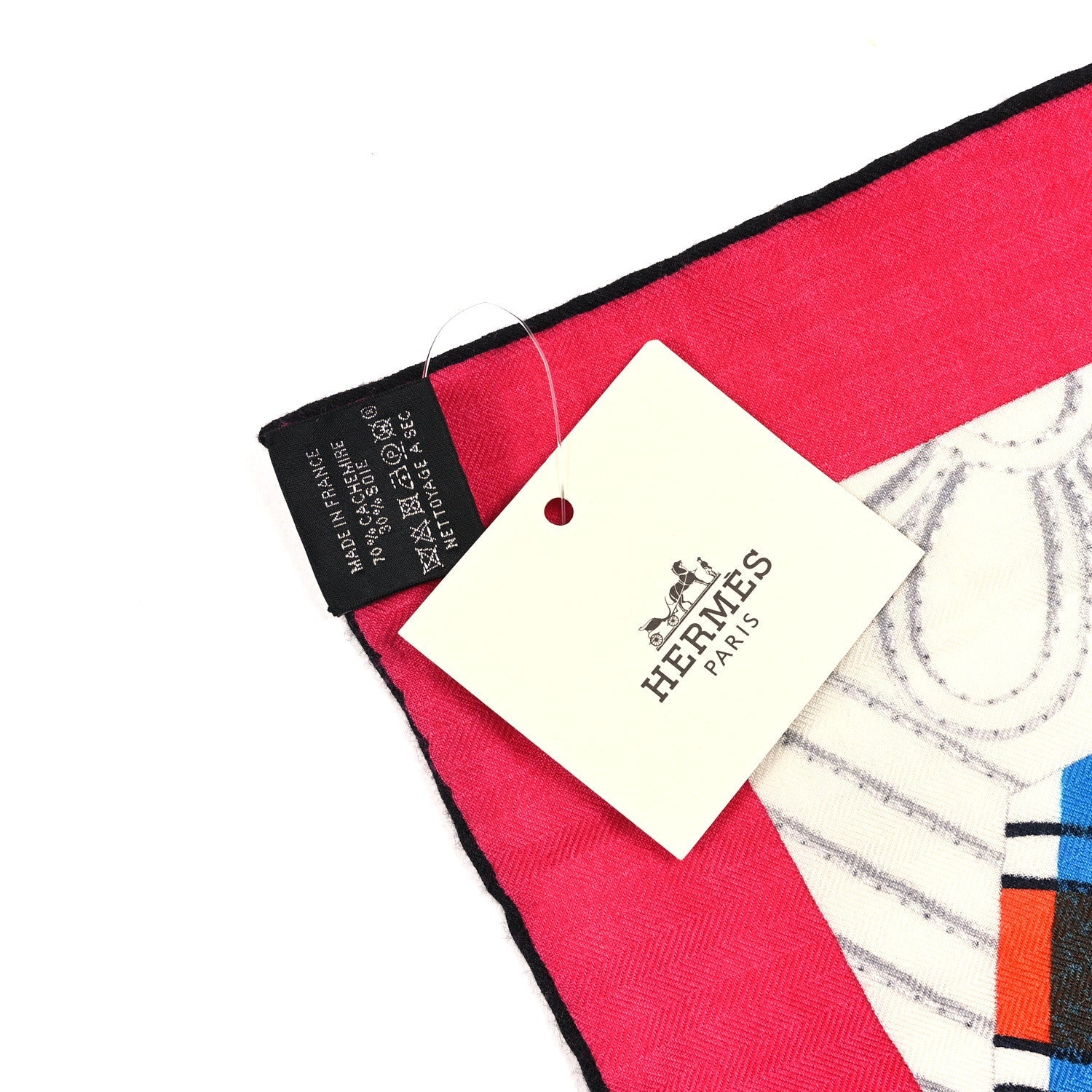 Cashmere Silk American Quilts Shawl 140 Fuchsia Black Multicolor