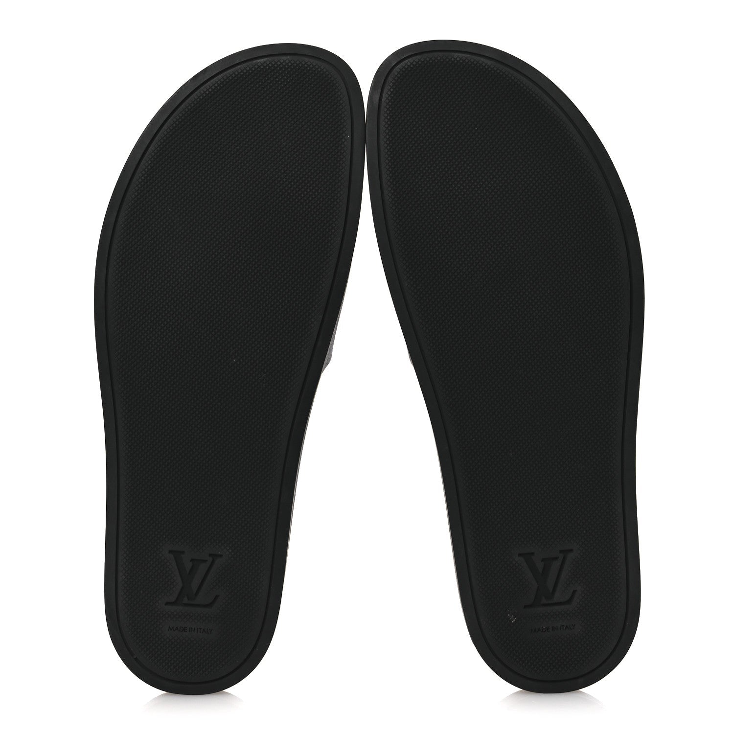 Damier Graphite Mens Waterfront Slide Sandal 9 Black