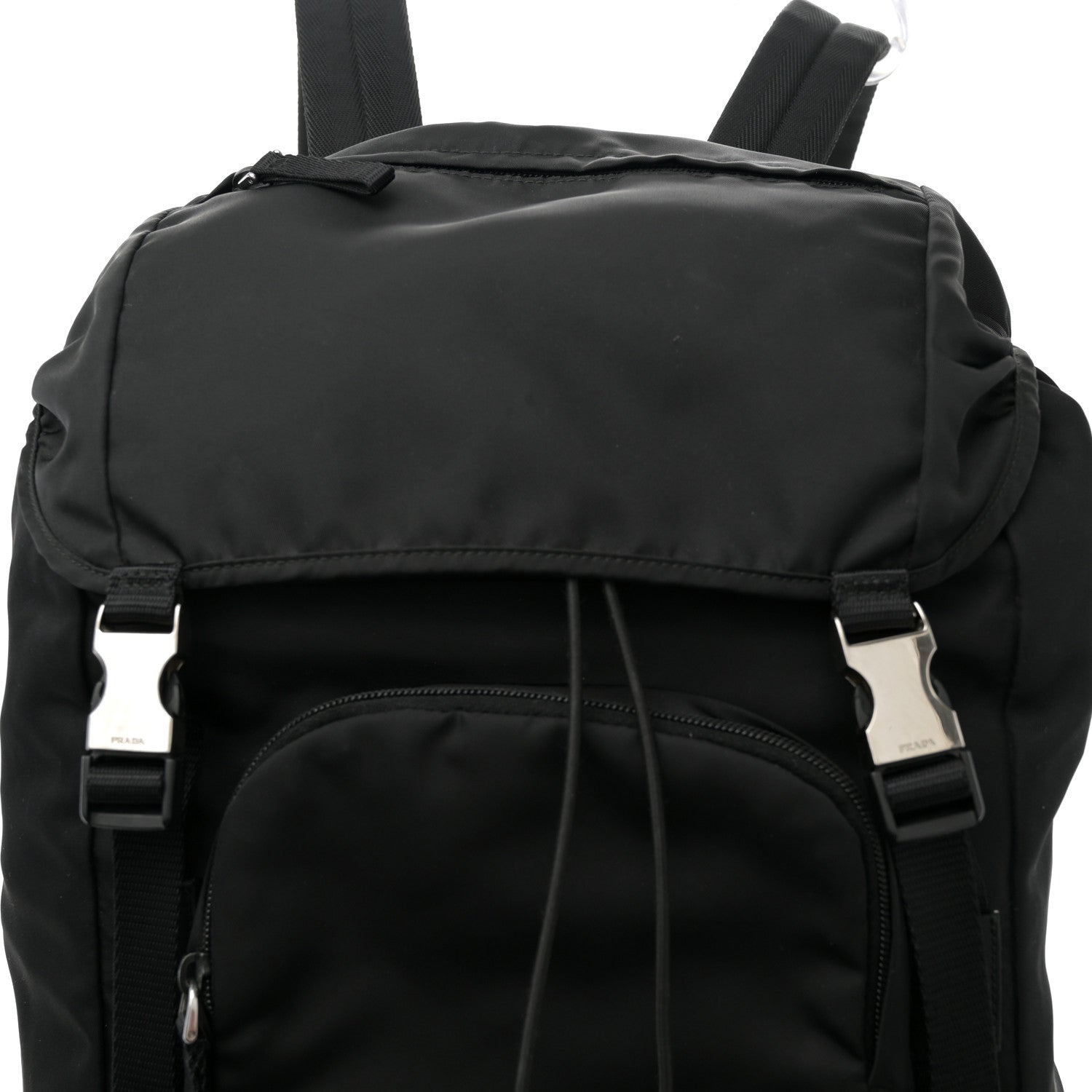 Tessuto Nylon Montagna Double Buckle Backpack Black