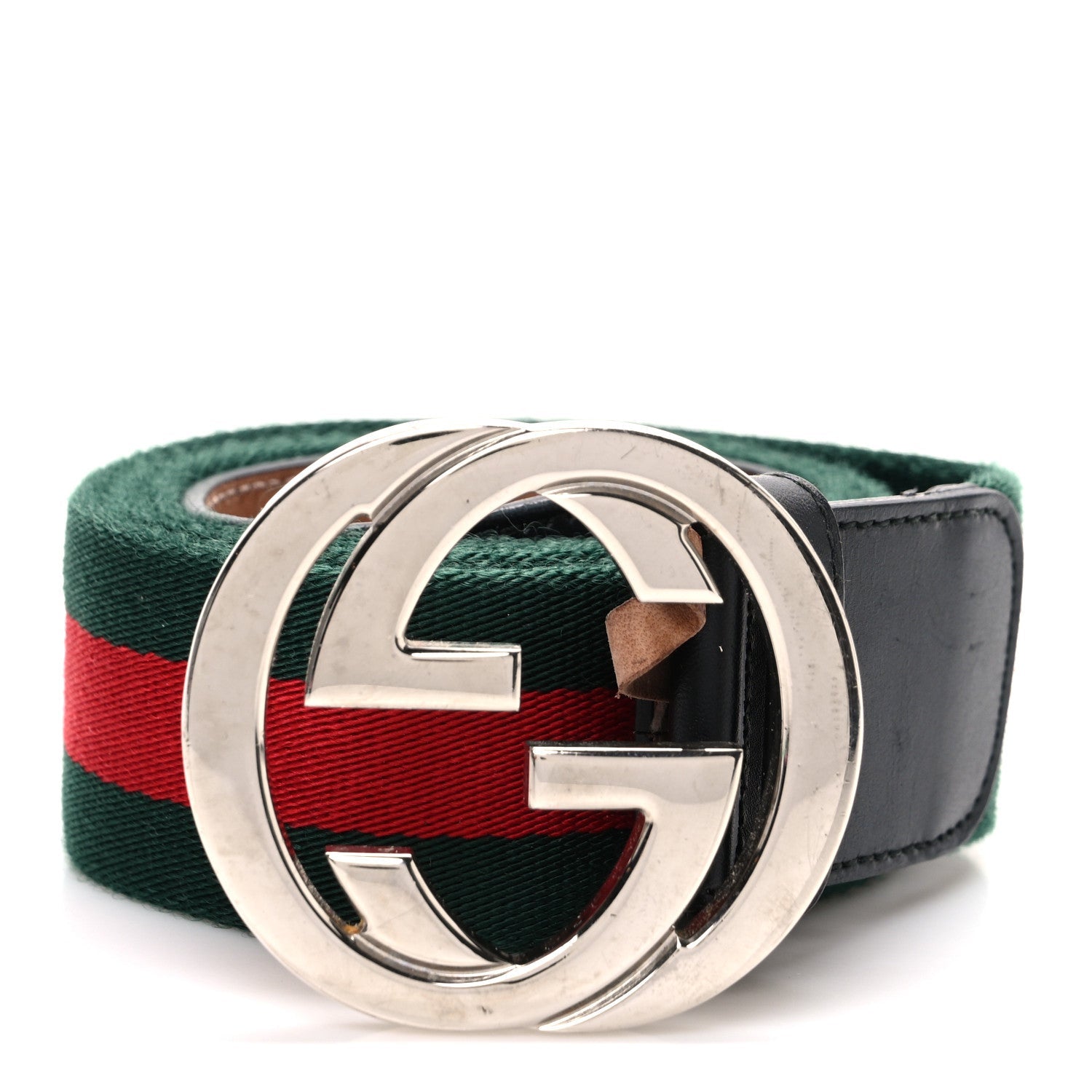 Calfskin Web Interlocking G Belt 95 38  Black