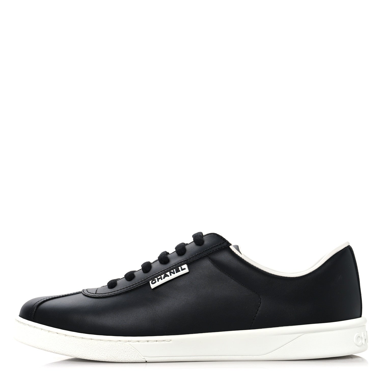 Calfskin CC Mens Uniform Sneakers 43 Black