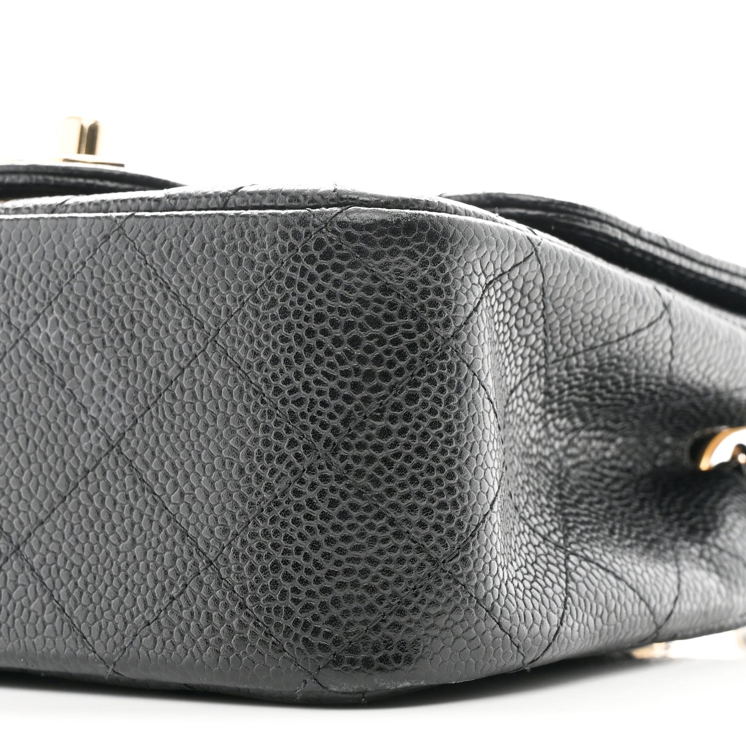 Caviar Quilted Mini Square Flap Black