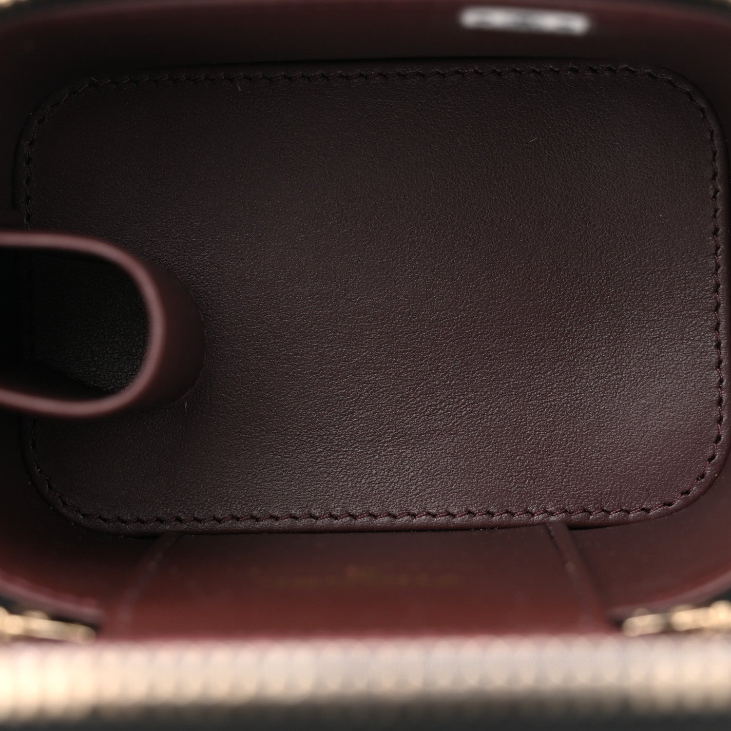 Caviar Quilted Mini Vanity Case With Chain Black