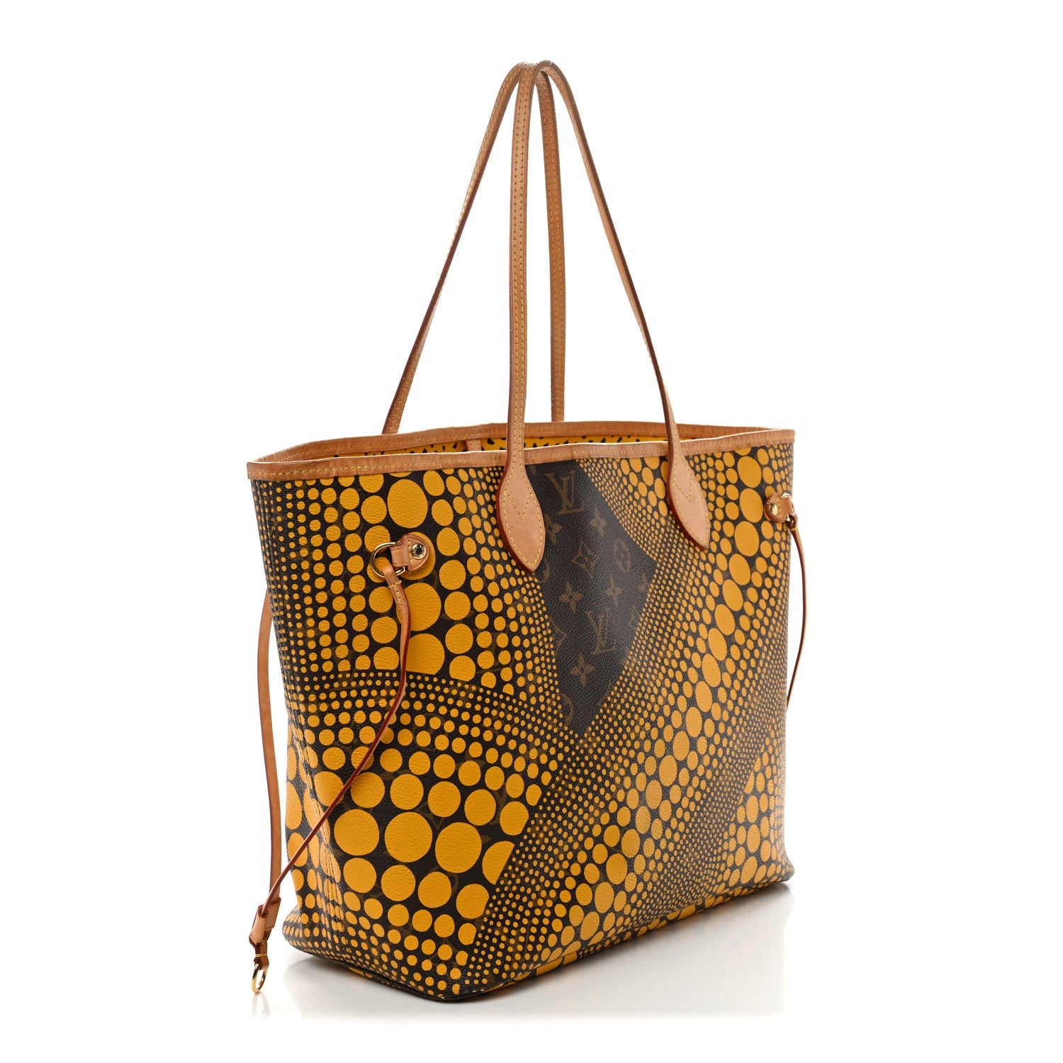 Monogram Kusama Waves Neverfull MM Yellow