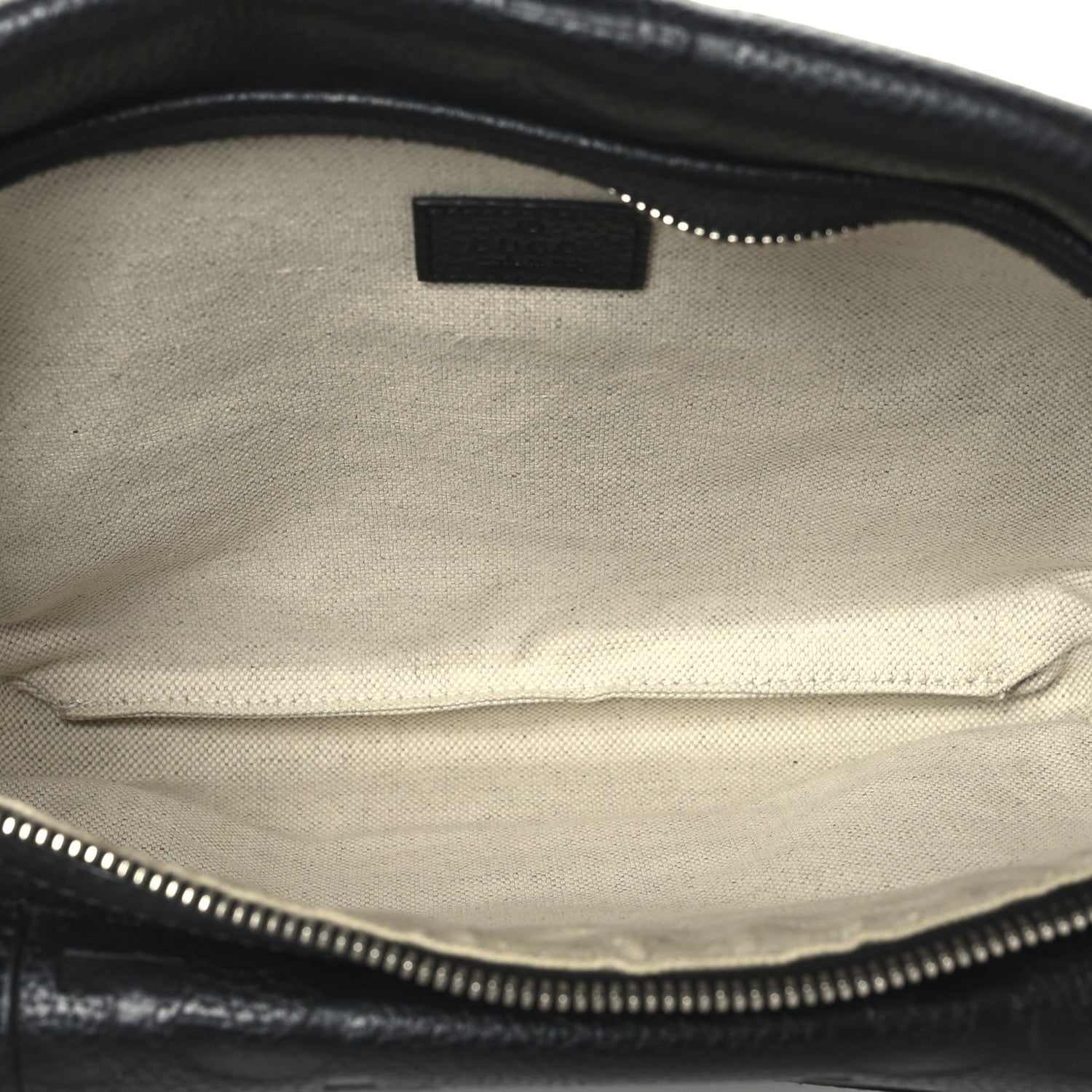Piuma Calfskin Jumbo GG Embossed Pocket Belt Bag  Black