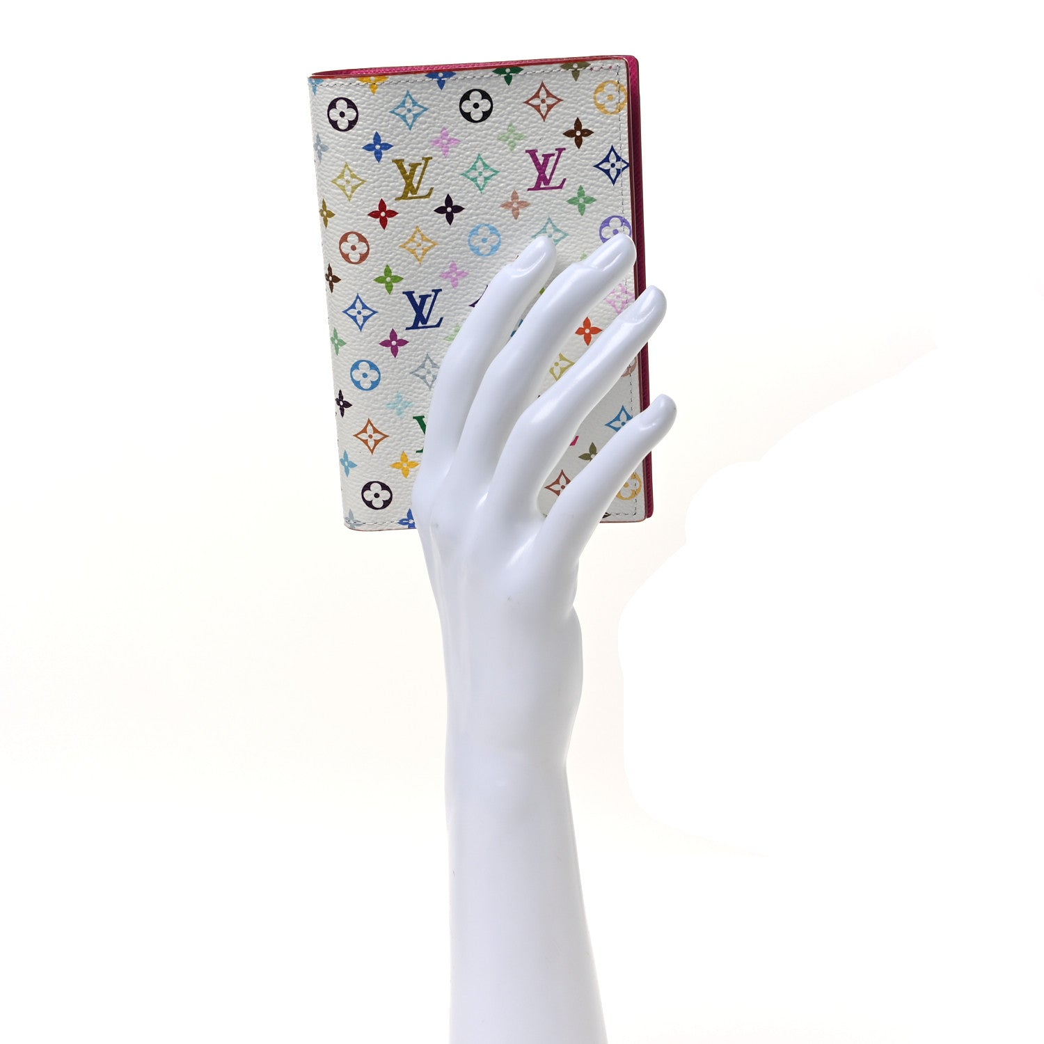 LV X TM Monogram Multicolor Passport Cover White