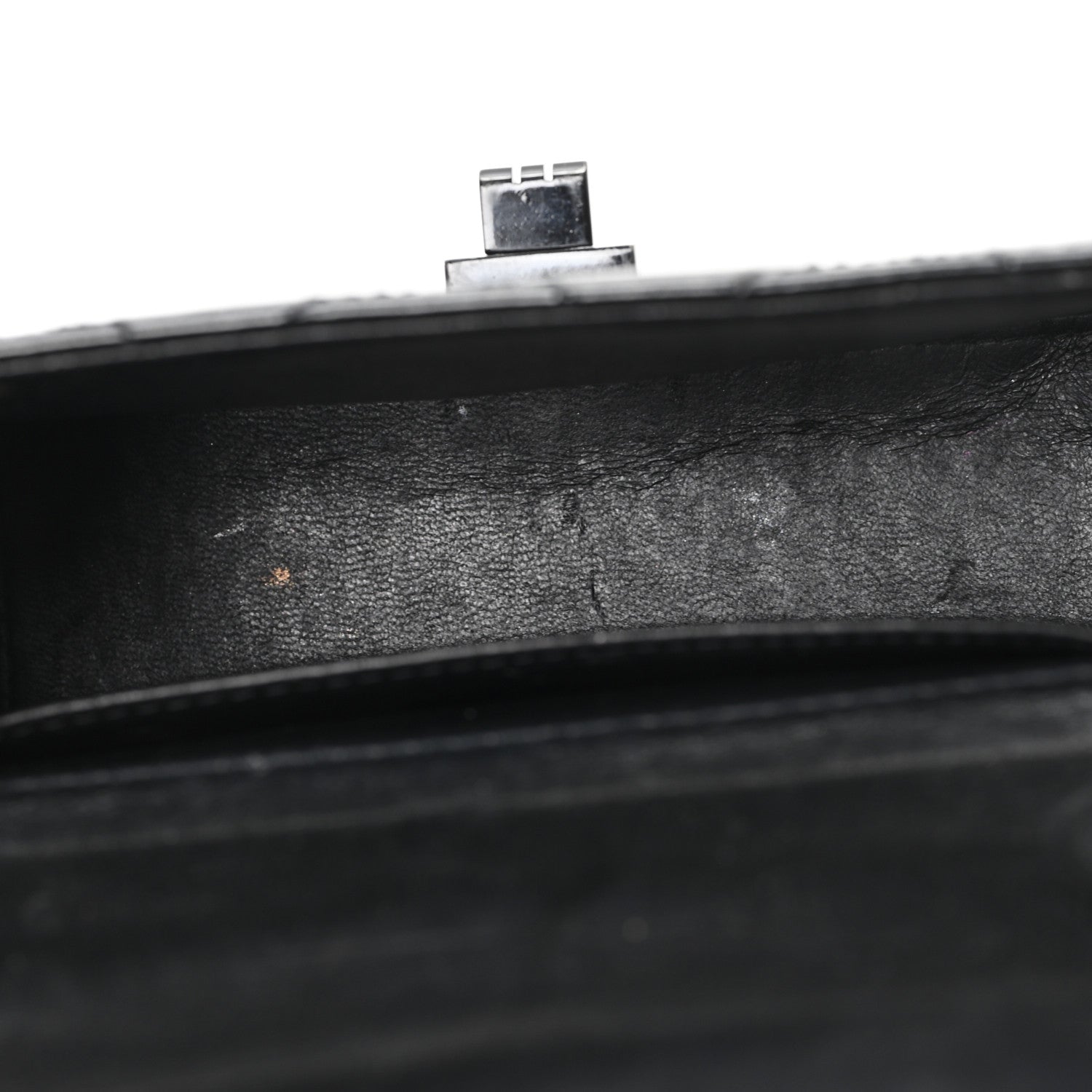 Patent Calfskin Quilted Reissue Mini Wallet On Chain So Black