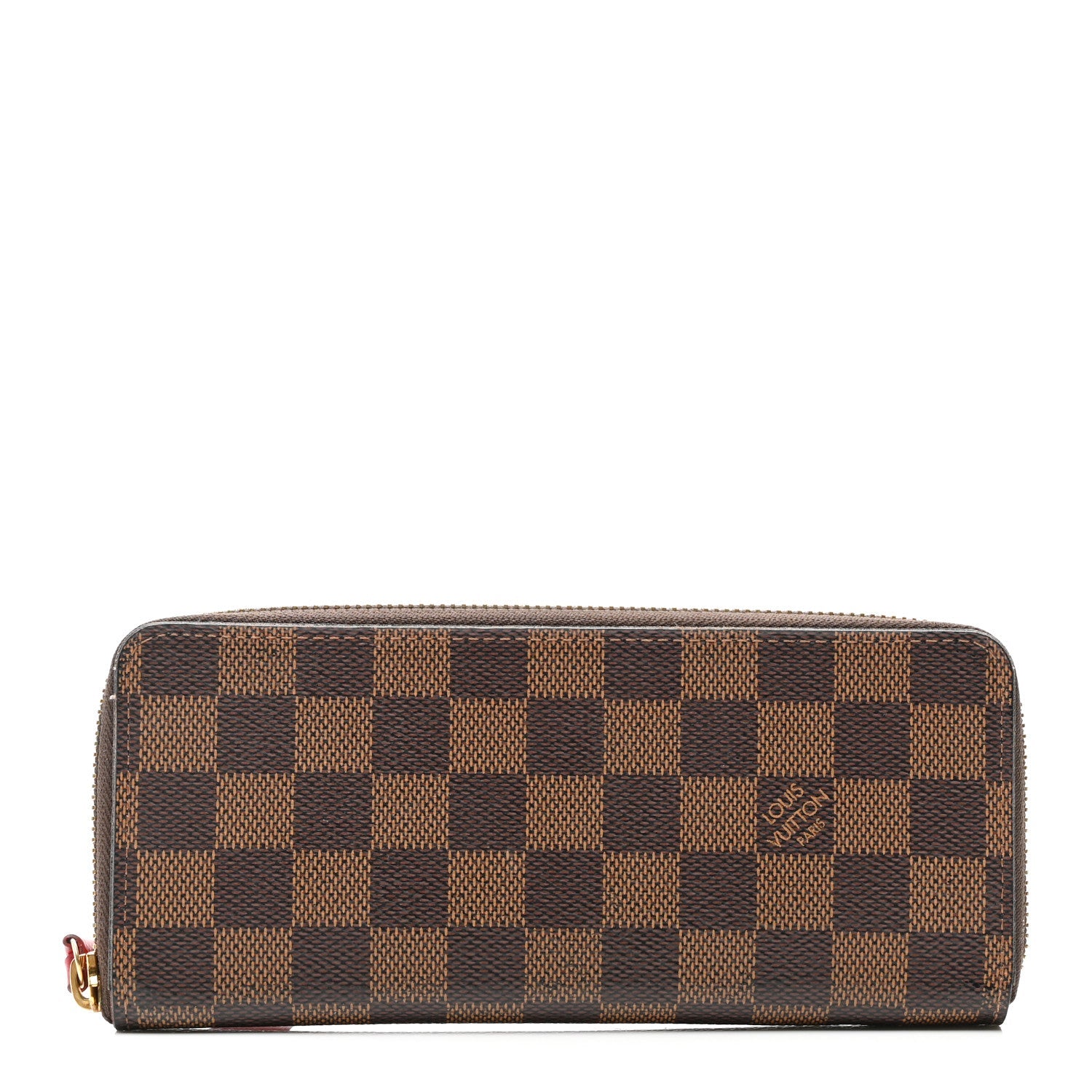 Damier Ebene Clemence Wallet Cherry