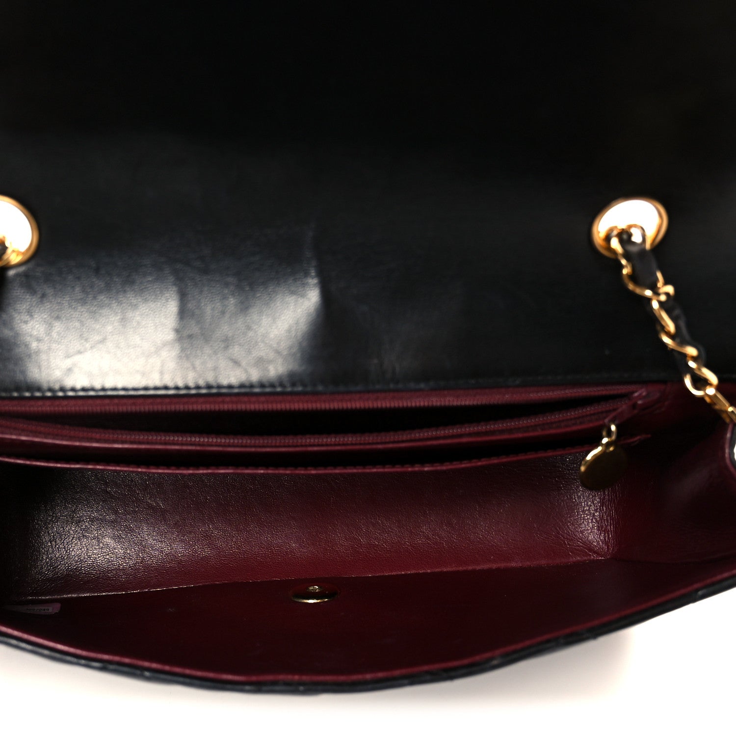 Lambskin Quilted Medium Single Flap Black