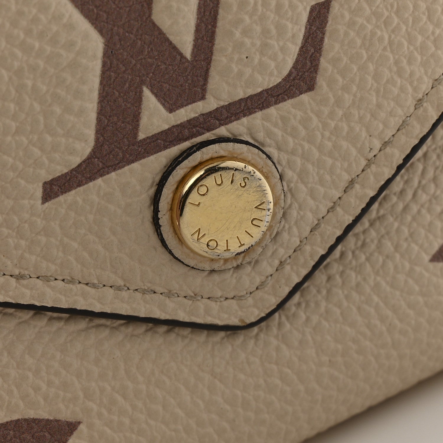Empreinte Monogram Giant Victorine Wallet Creme Bois De Rose