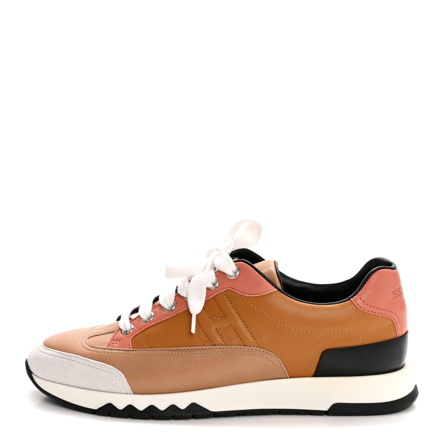 Calfskin Suede Womens Trail Sneakers 37 Multicolor