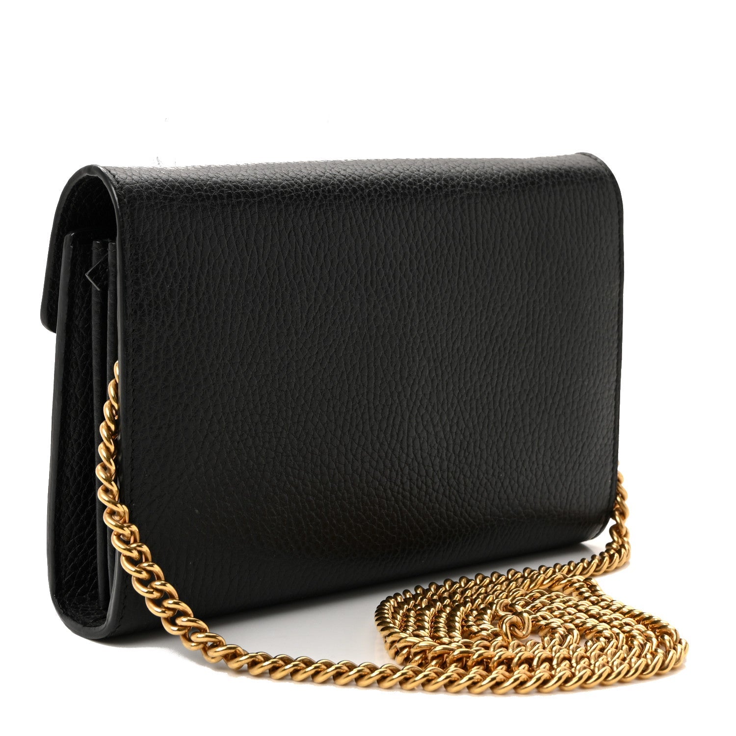 Calfskin Garden Dionysus Chain Wallet Black