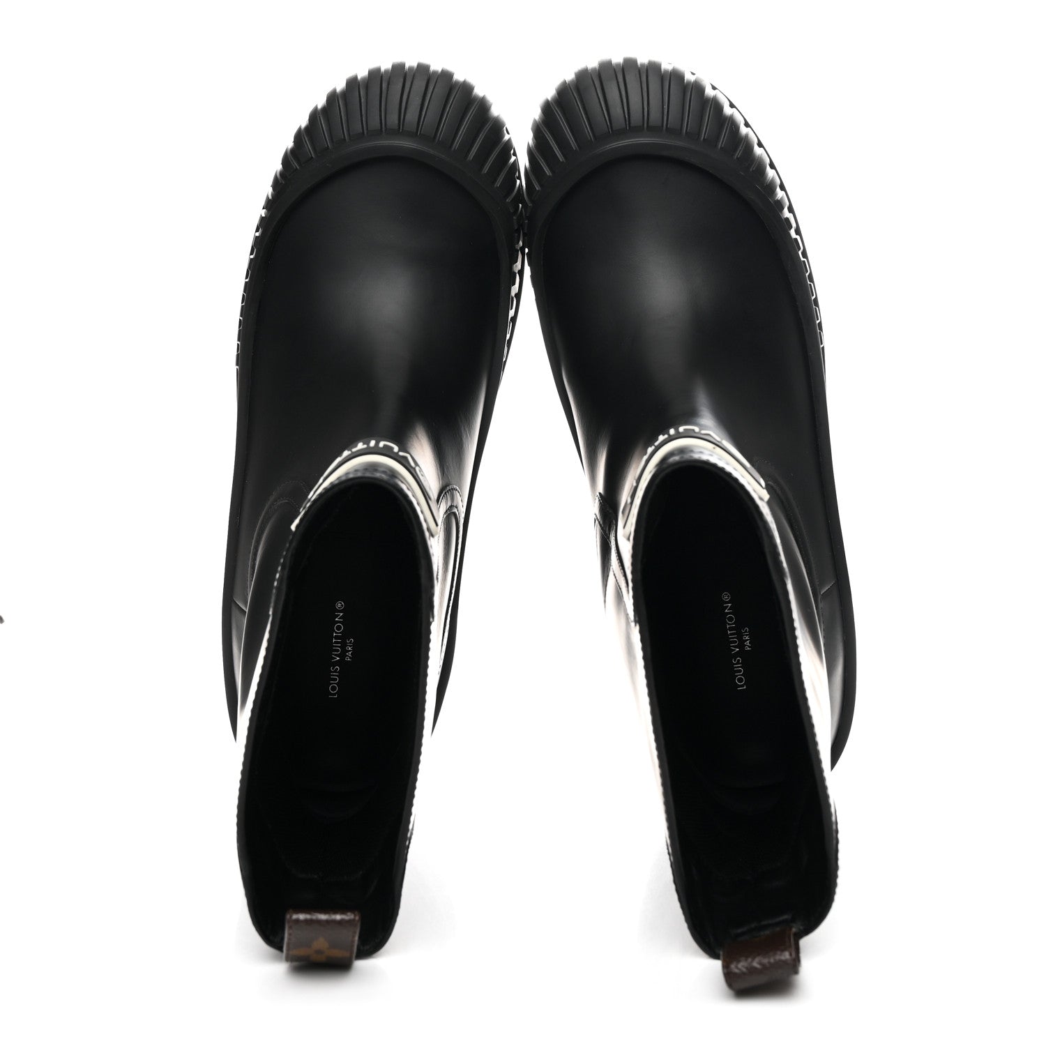 Calfskin Polar Flat Ankle Boots 41 Black