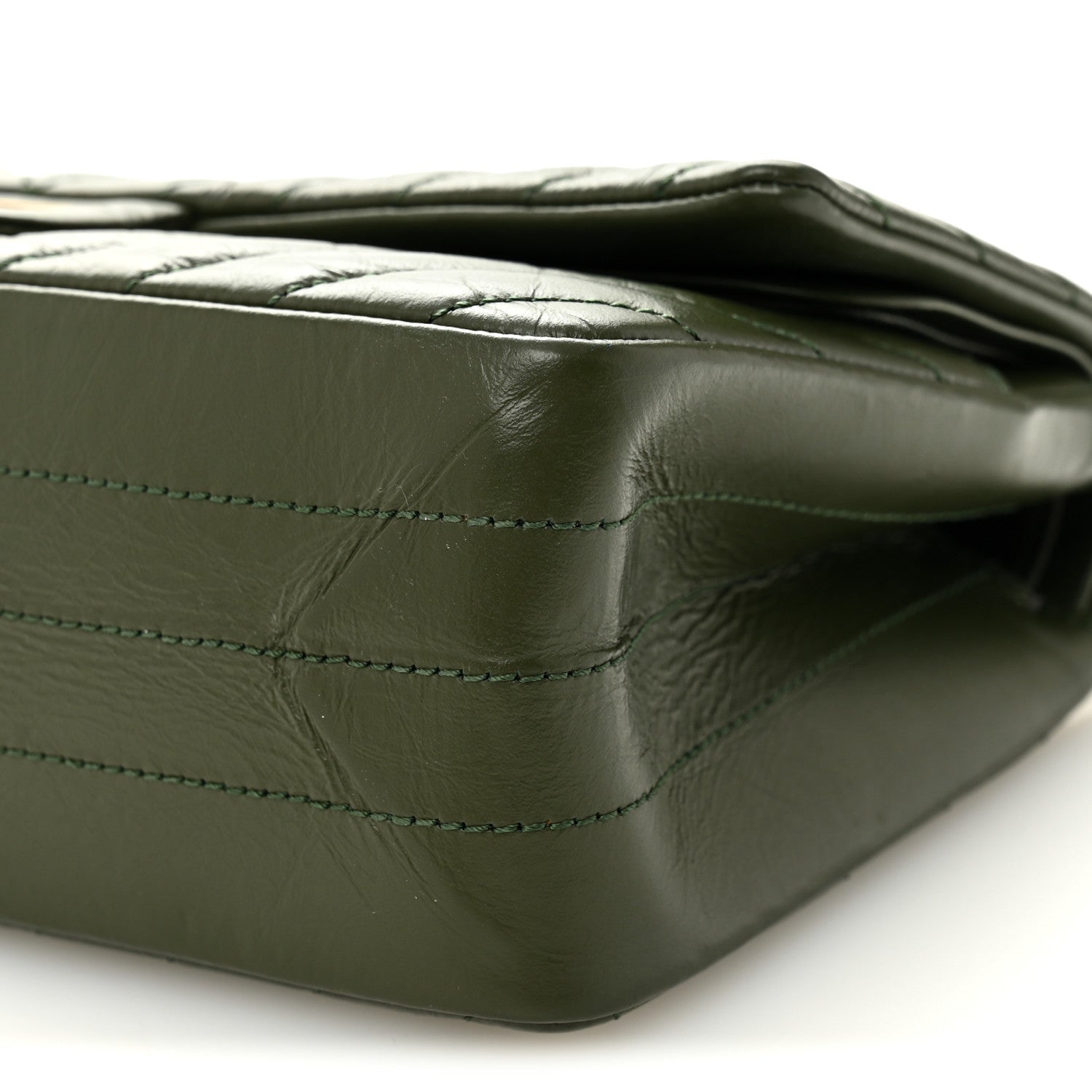 Aged Calfskin Chevron Quilted 2.55 Reissue 225 Flap Green
