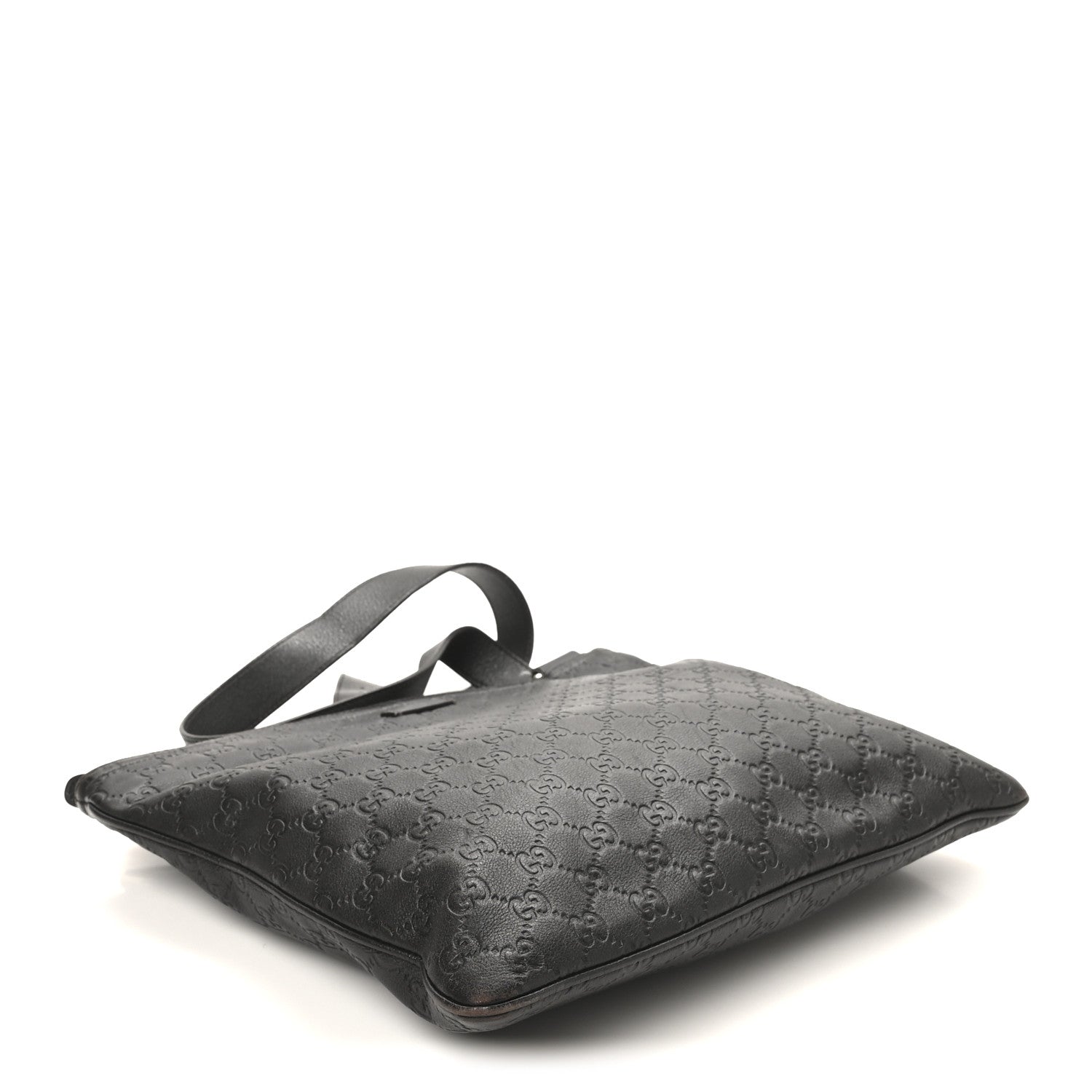 Guccissima Medium Flat Messenger Bag Black