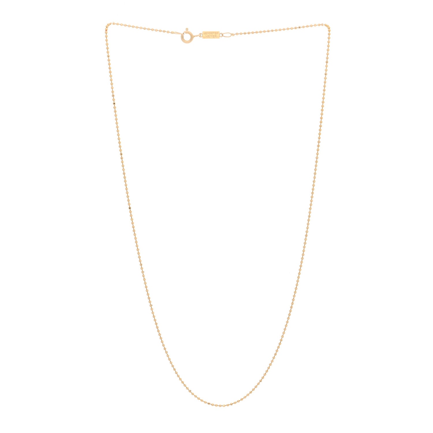 14K Yellow Gold Bead Chain Necklace