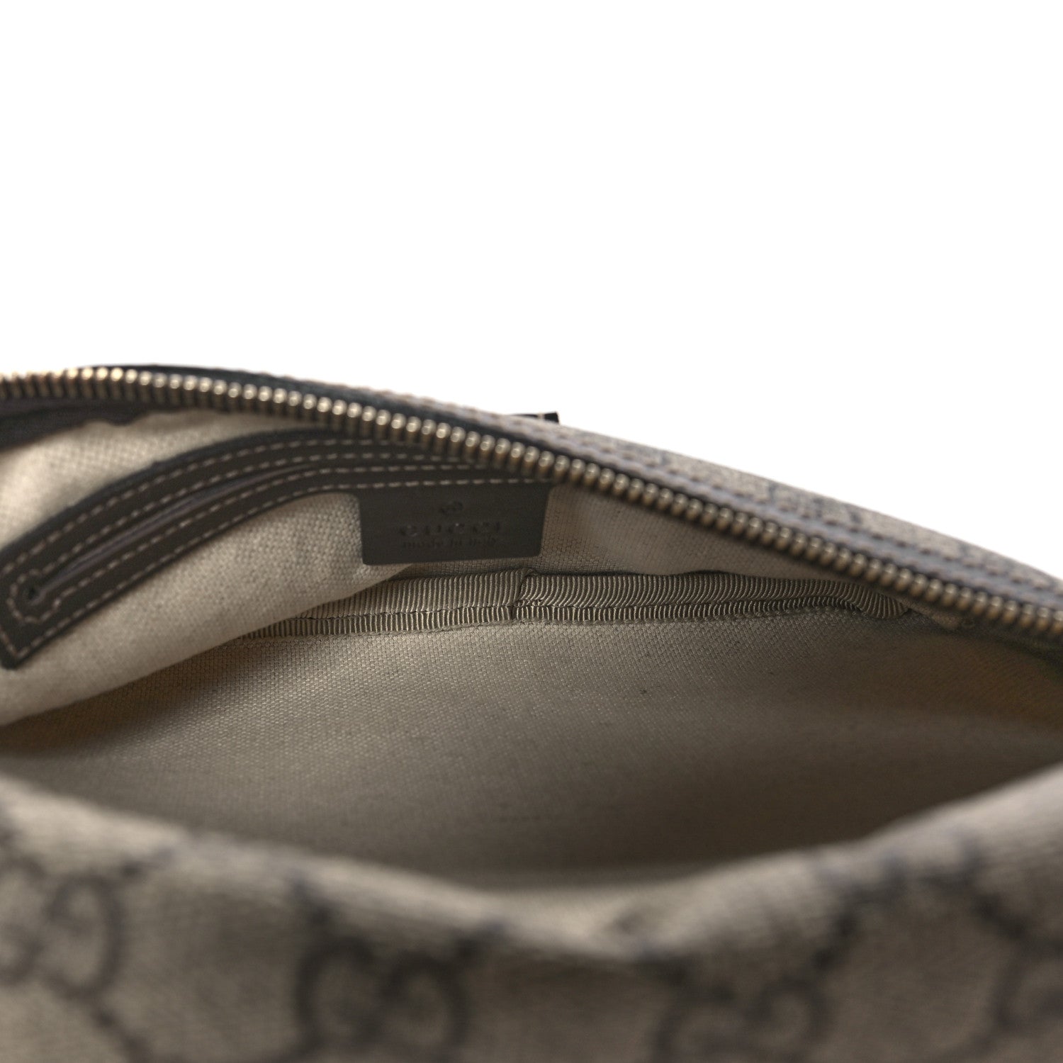 GG Supreme Monogram Belt Bag Dark Brown