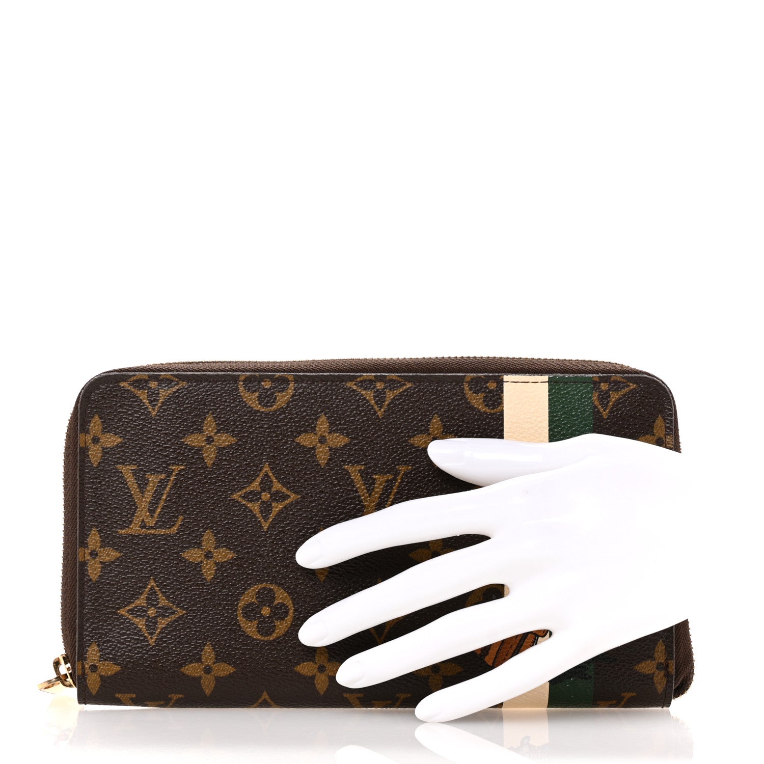 Monogram Groom Zippy Organizer Wallet Green