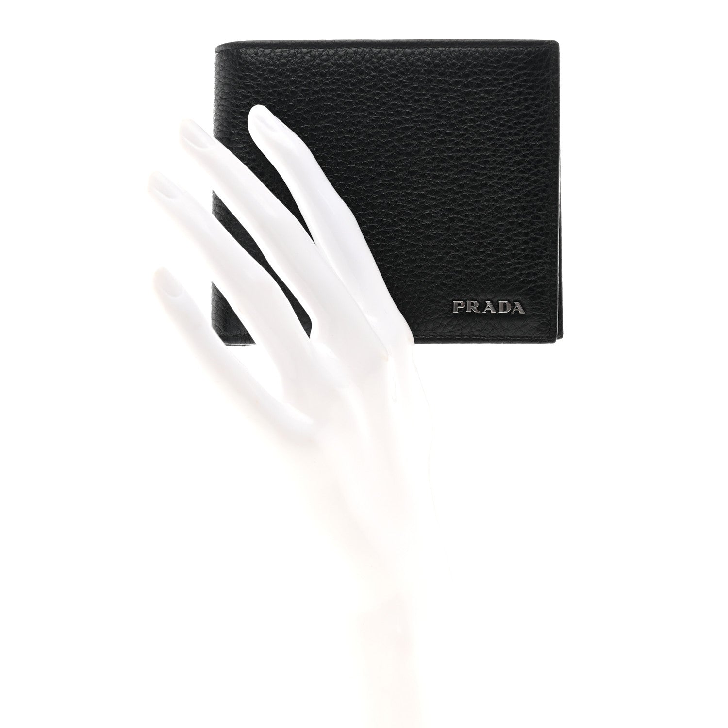 Vitello Grain Bi-Fold Wallet Black