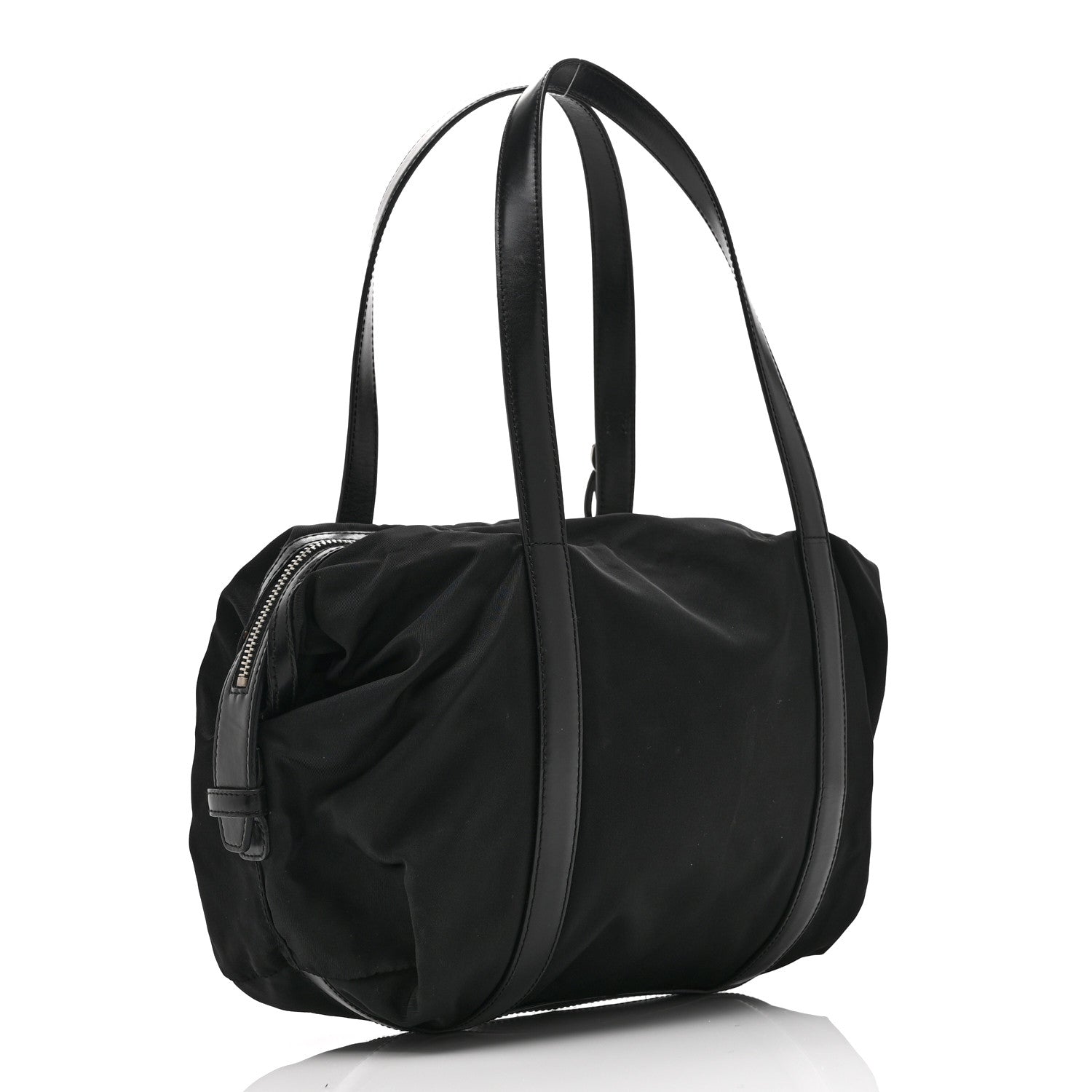 Tessuto Nylon Saffiano Tote Black
