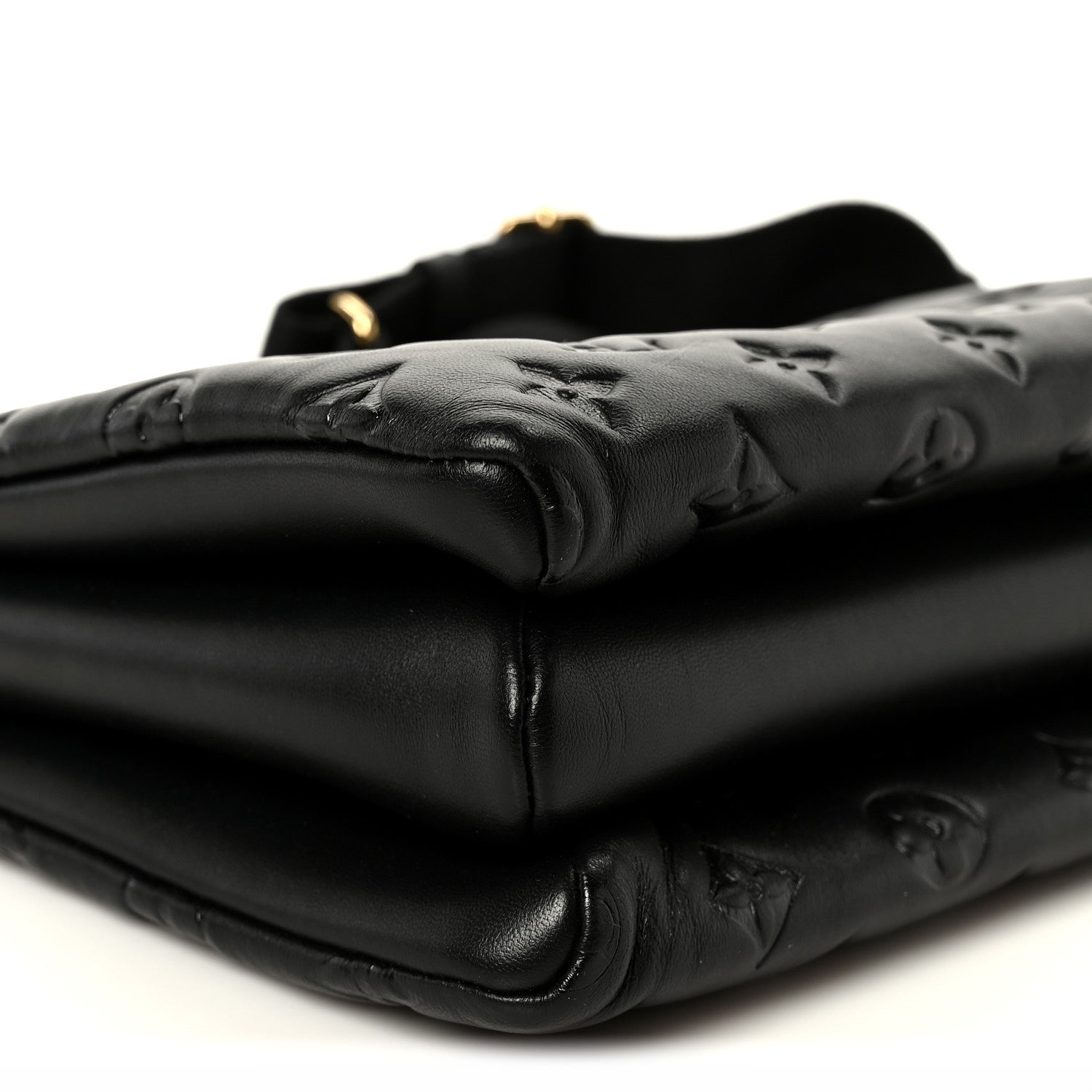 Lambskin Embossed Monogram Coussin PM Black