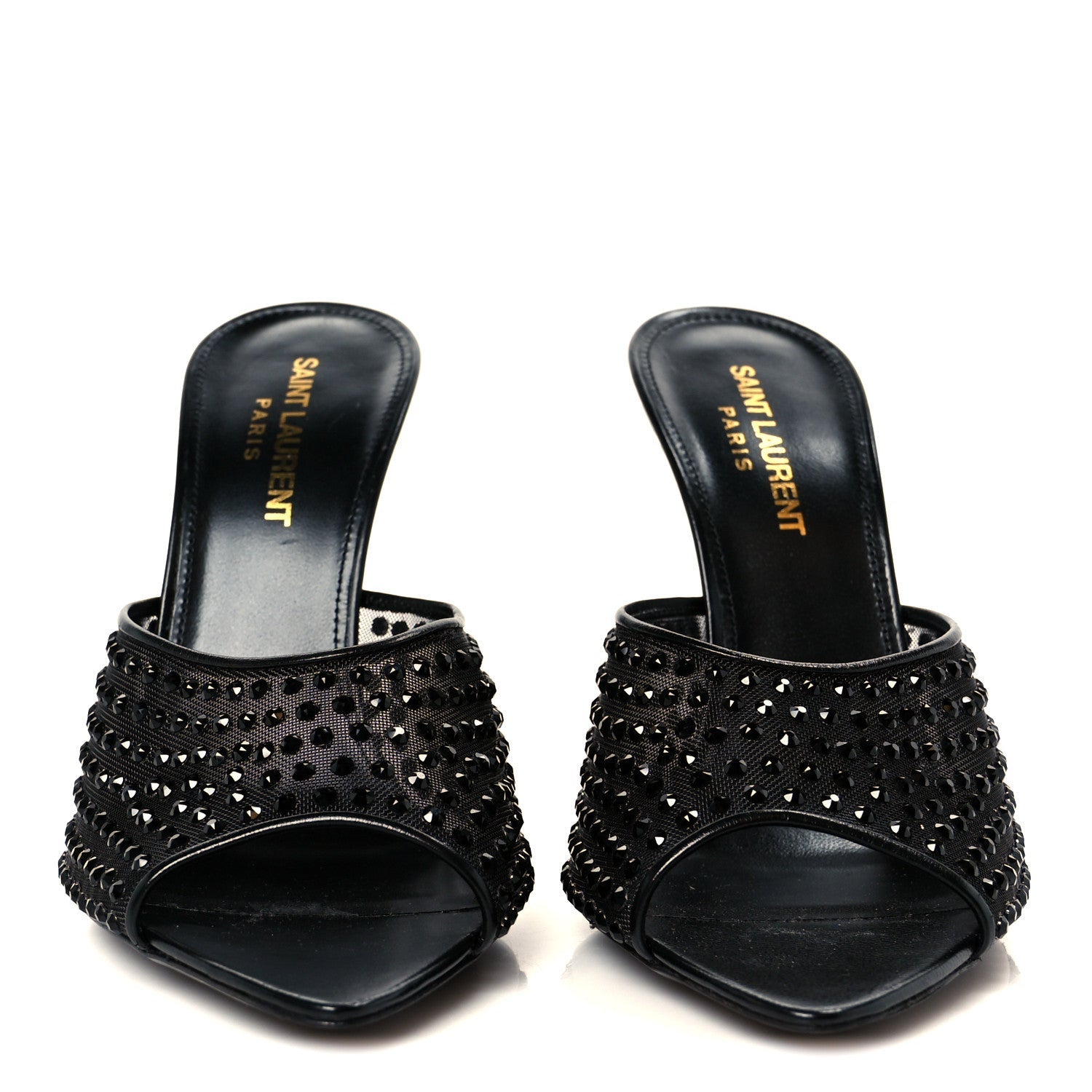 Tulle Strass Gippy 110 Mule Sandals 37.5 Black