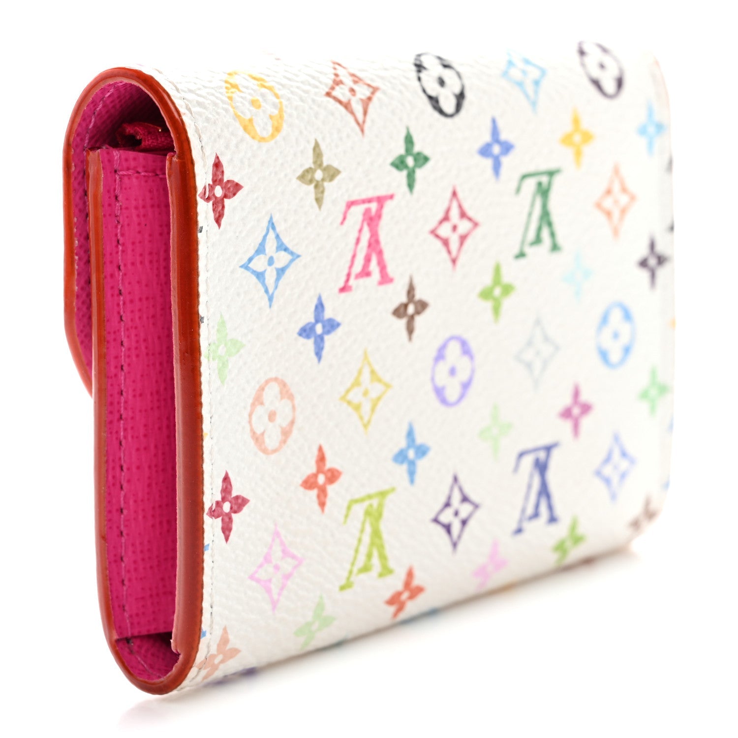 LV X TM Monogram Multicolor Rosalie Coin Purse White Kawaii Pink