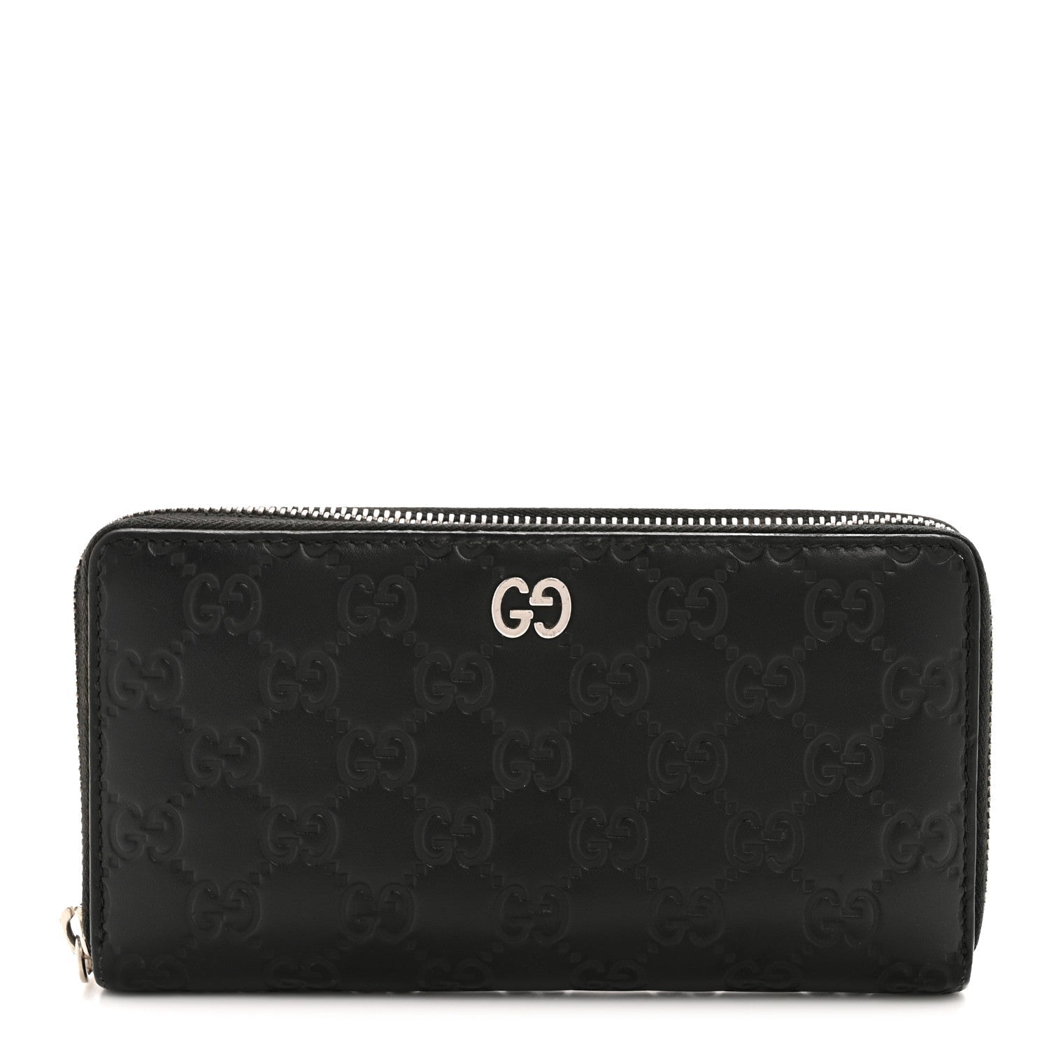 Guccissimma Signature Dorian Zip Around Wallet Black