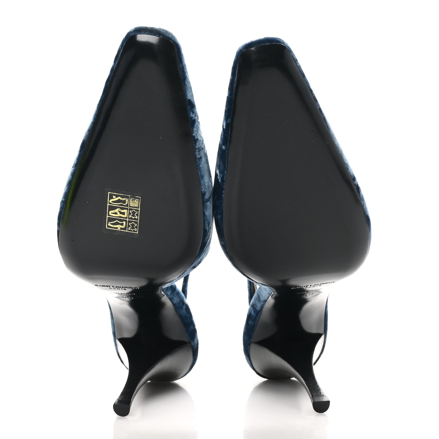 Velluto Mastrop Tom 90 Dream Slingback Pumps 40 Denim