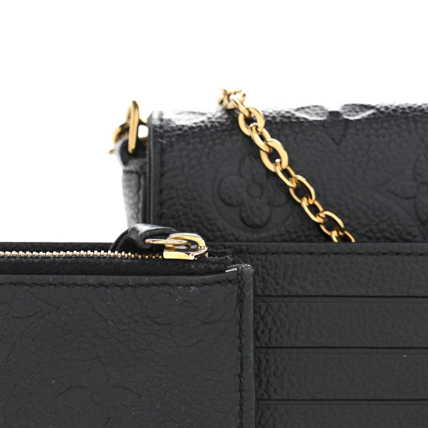 Empreinte Pochette Felicie Chain Wallet Black