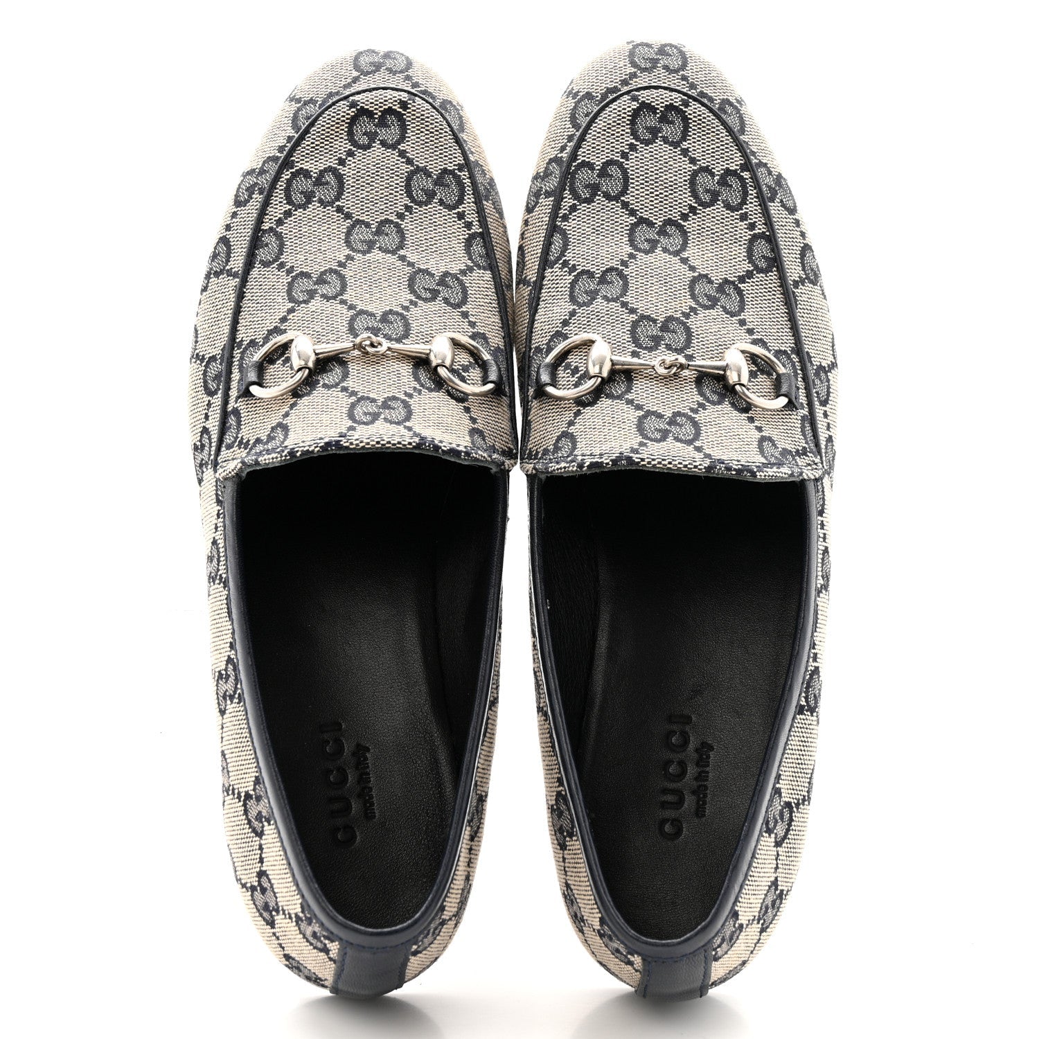 Monogram Malaga Kid Horsebit Womens Jordaan Loafers 36 Beige Blue